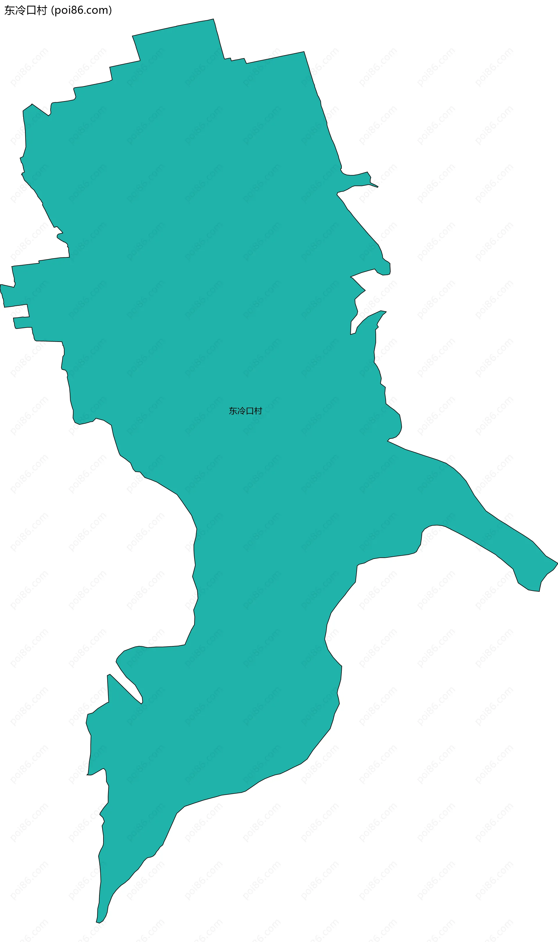 东冷口村边界地图