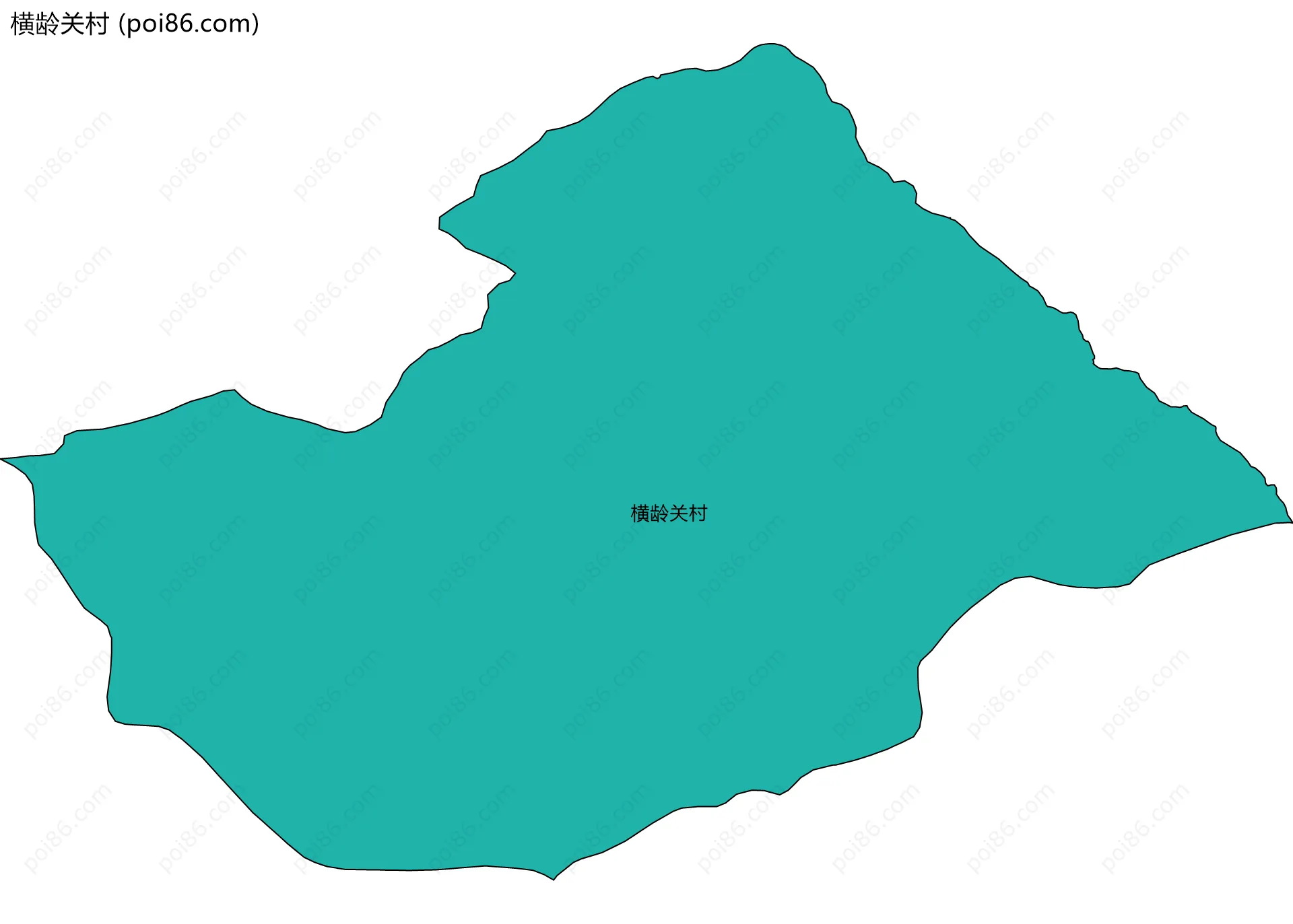 横龄关村边界地图