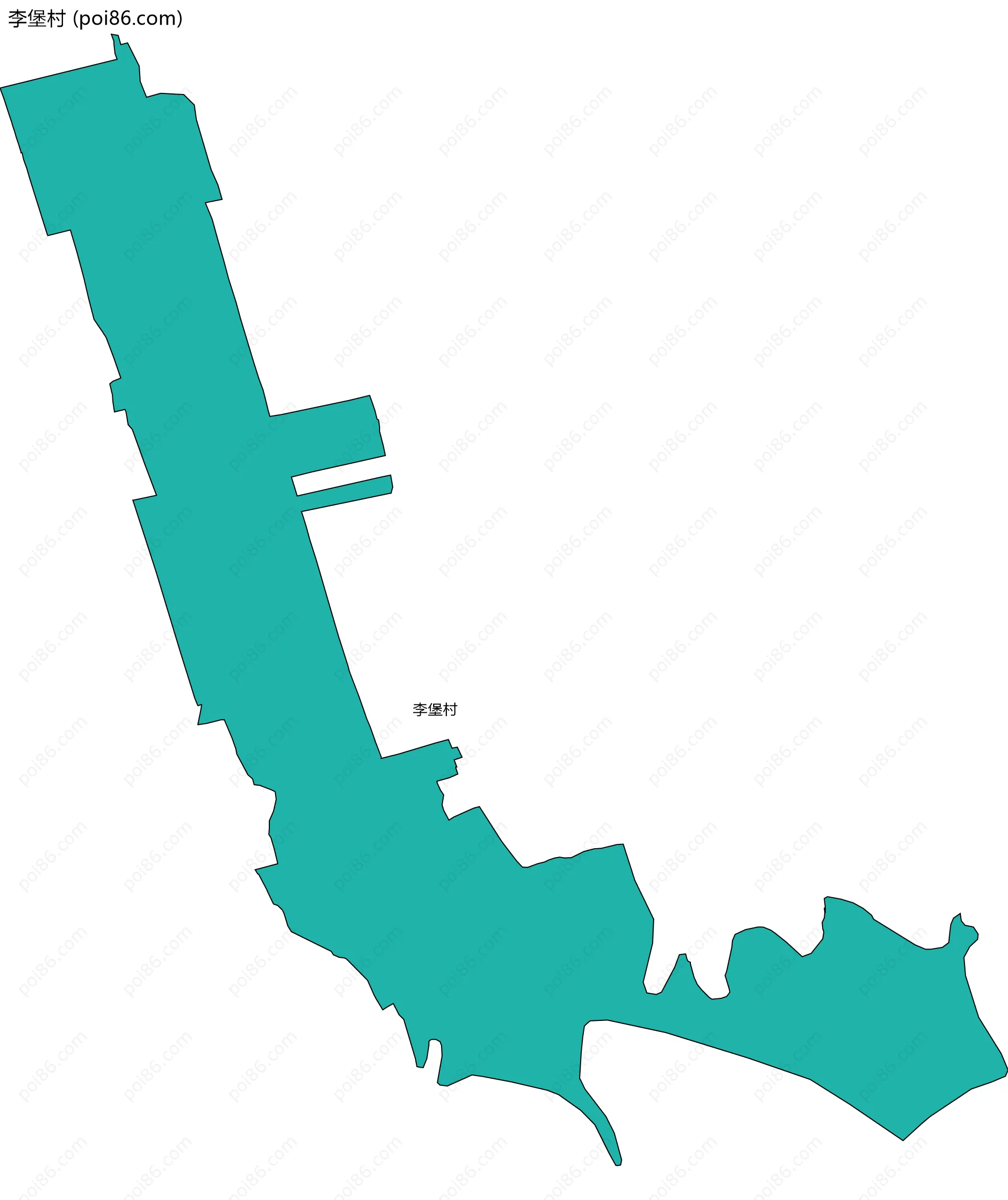 李堡村边界地图