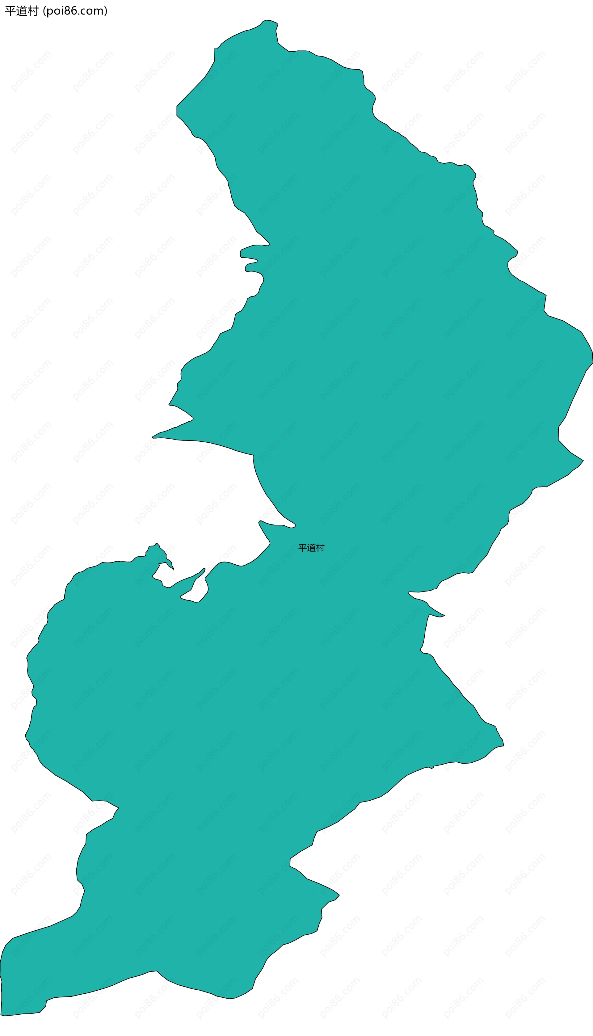 平道村边界地图