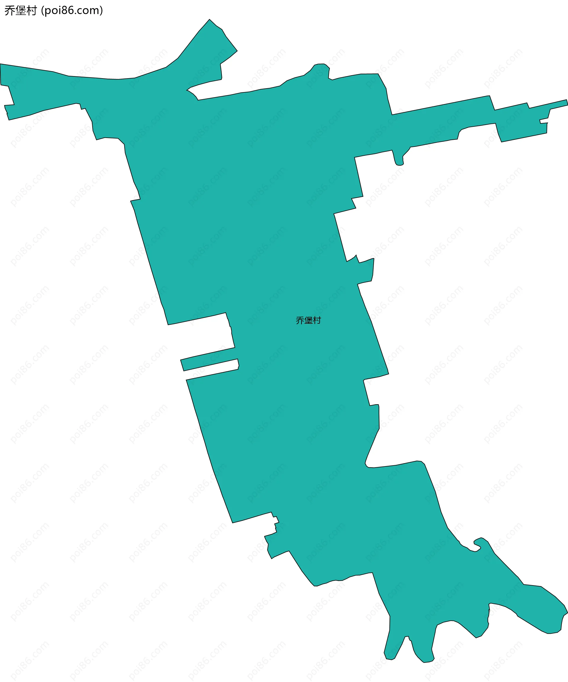 乔堡村边界地图