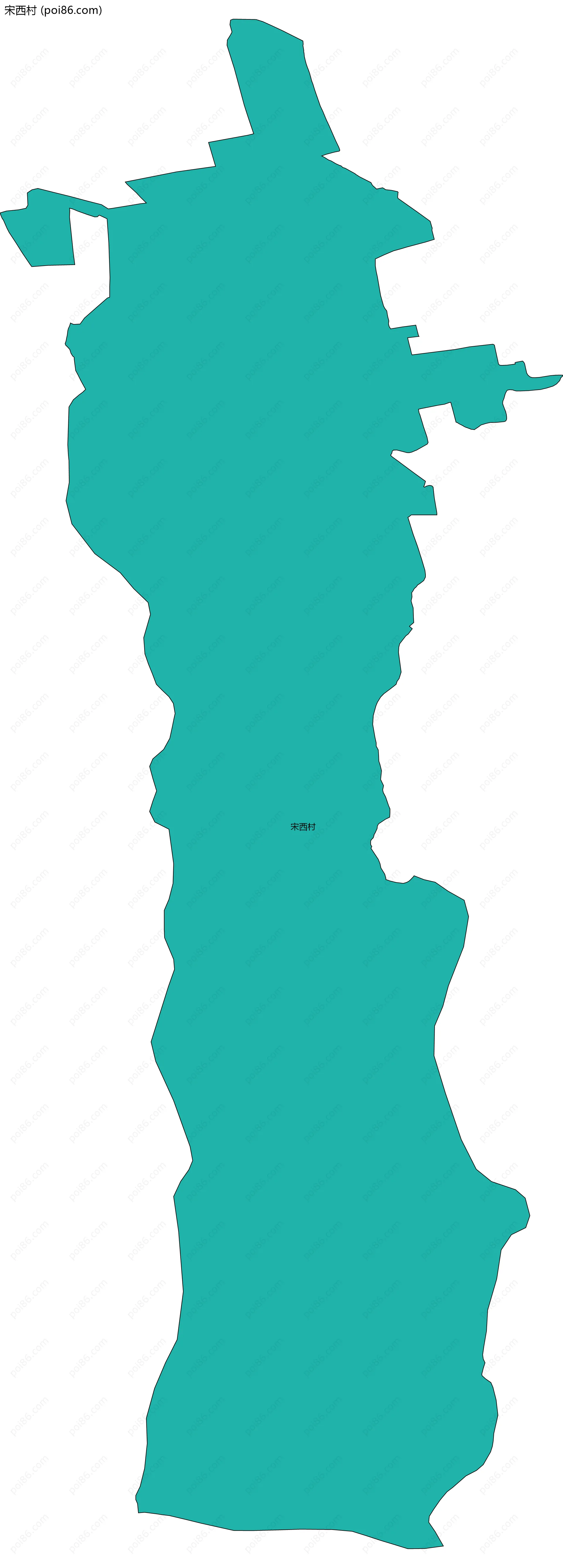 宋西村边界地图