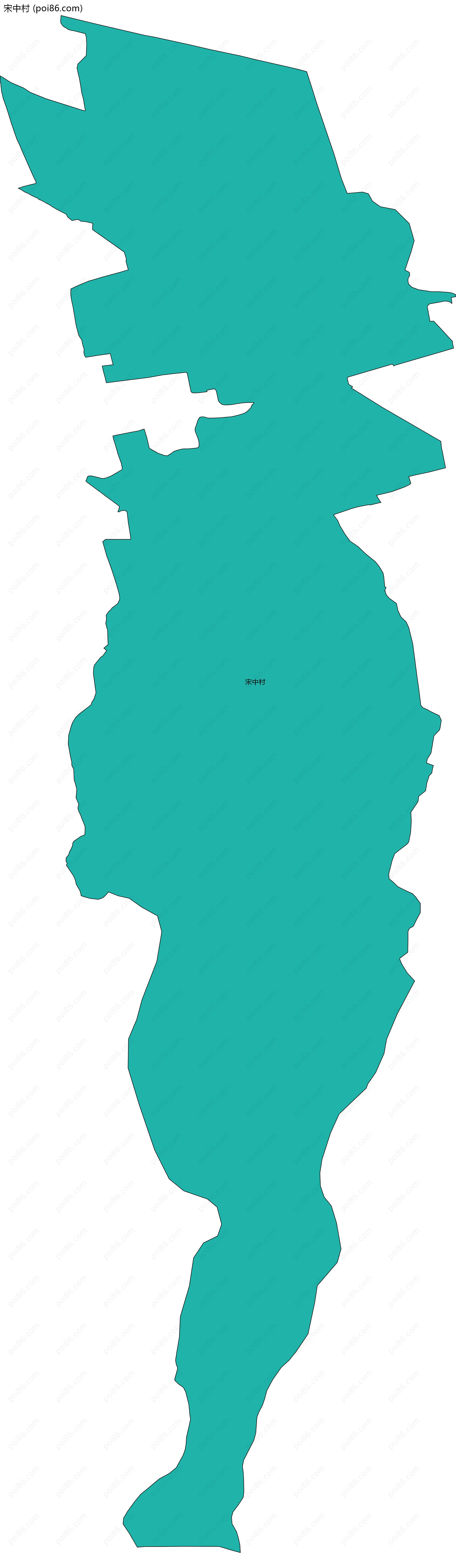 宋中村边界地图