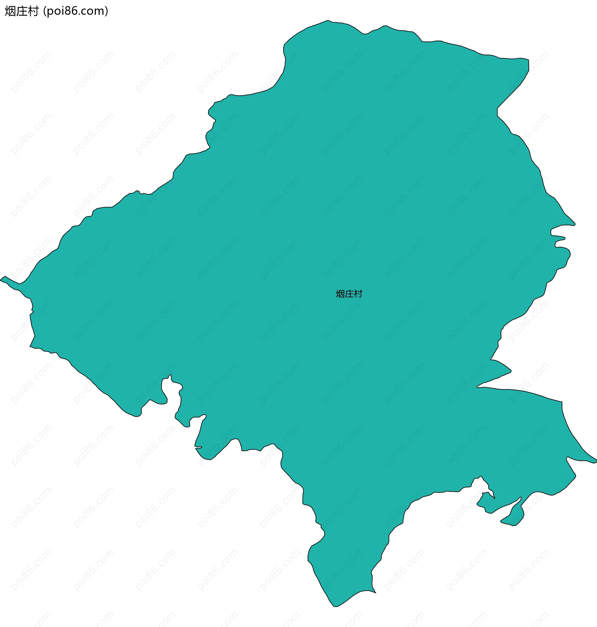 烟庄村边界地图