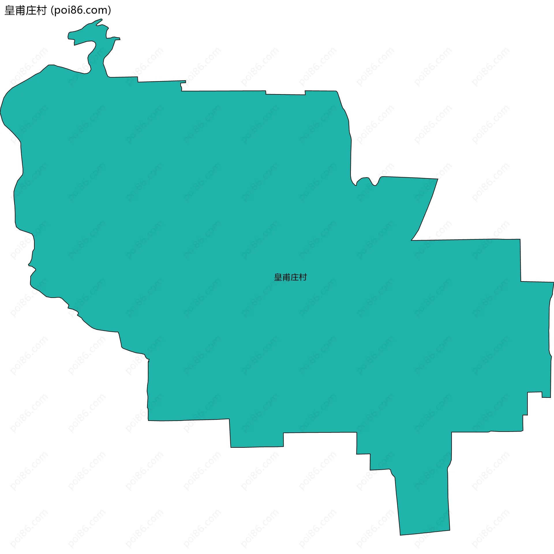 皇甫庄村边界地图