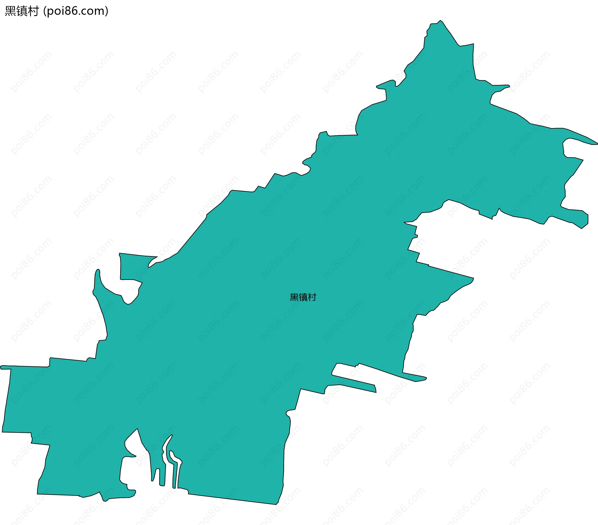 黑镇村边界地图