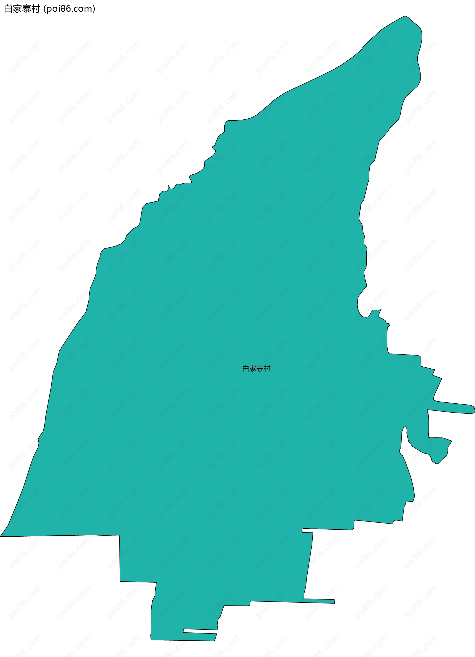 白家寨村边界地图