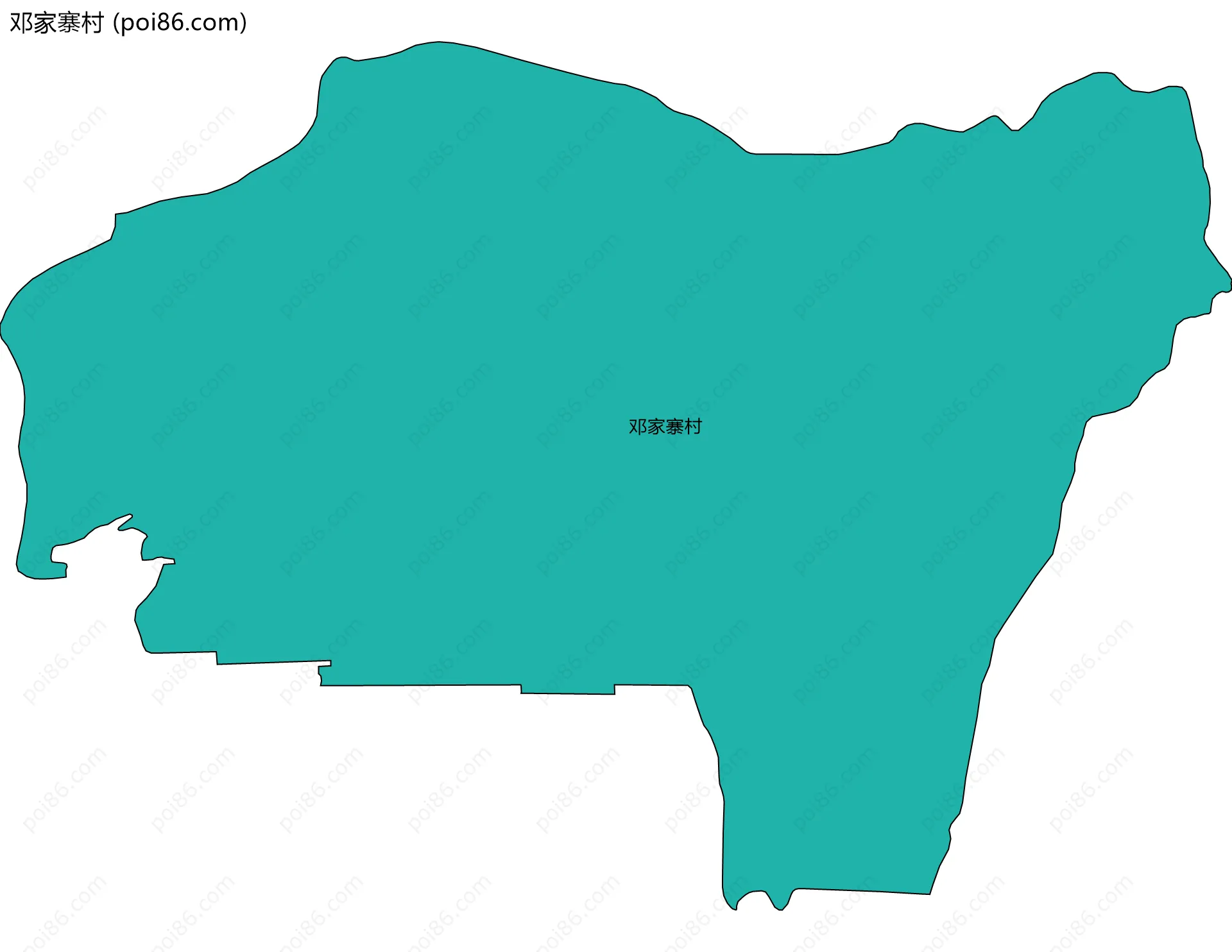 邓家寨村边界地图