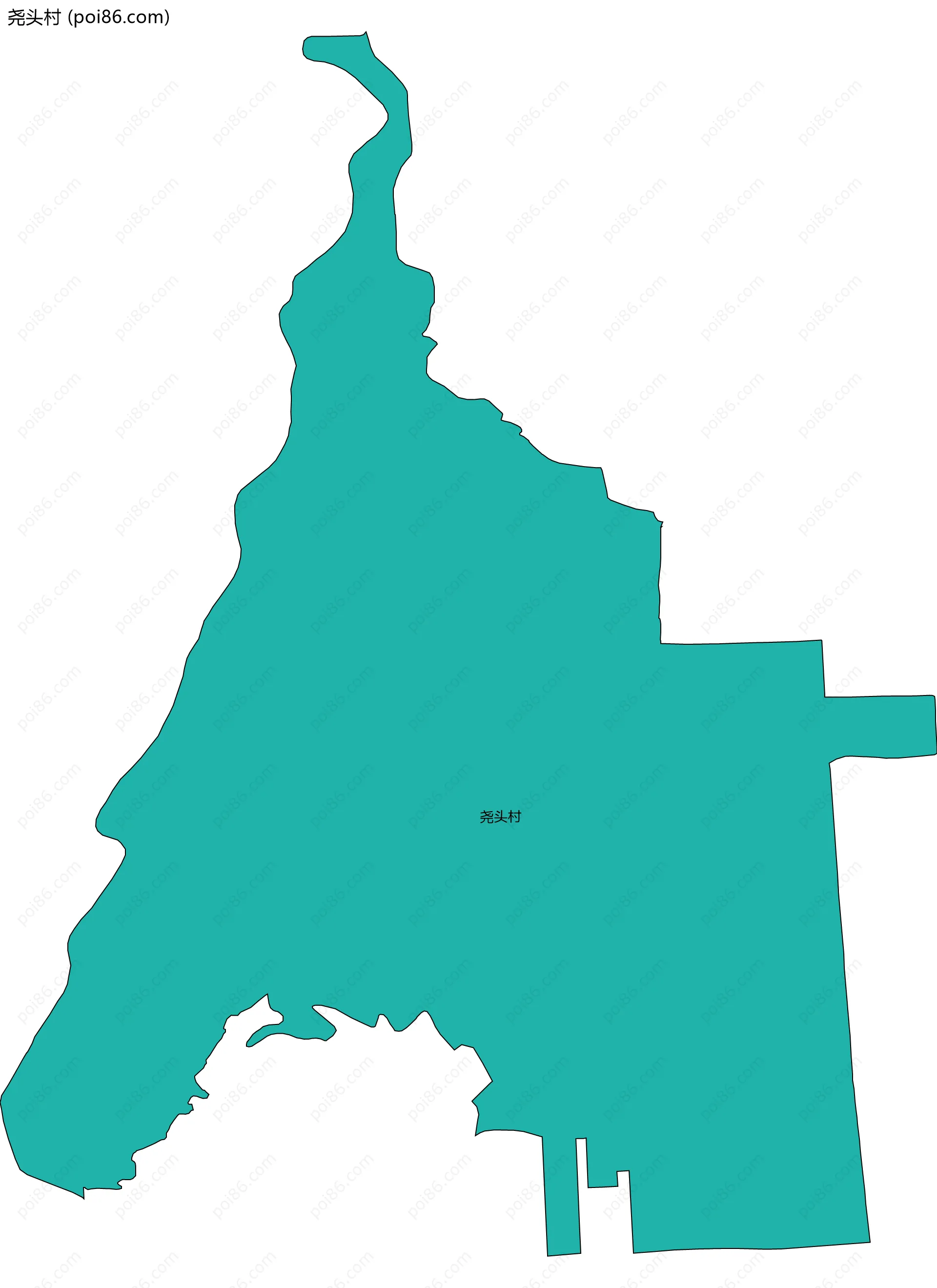 尧头村边界地图