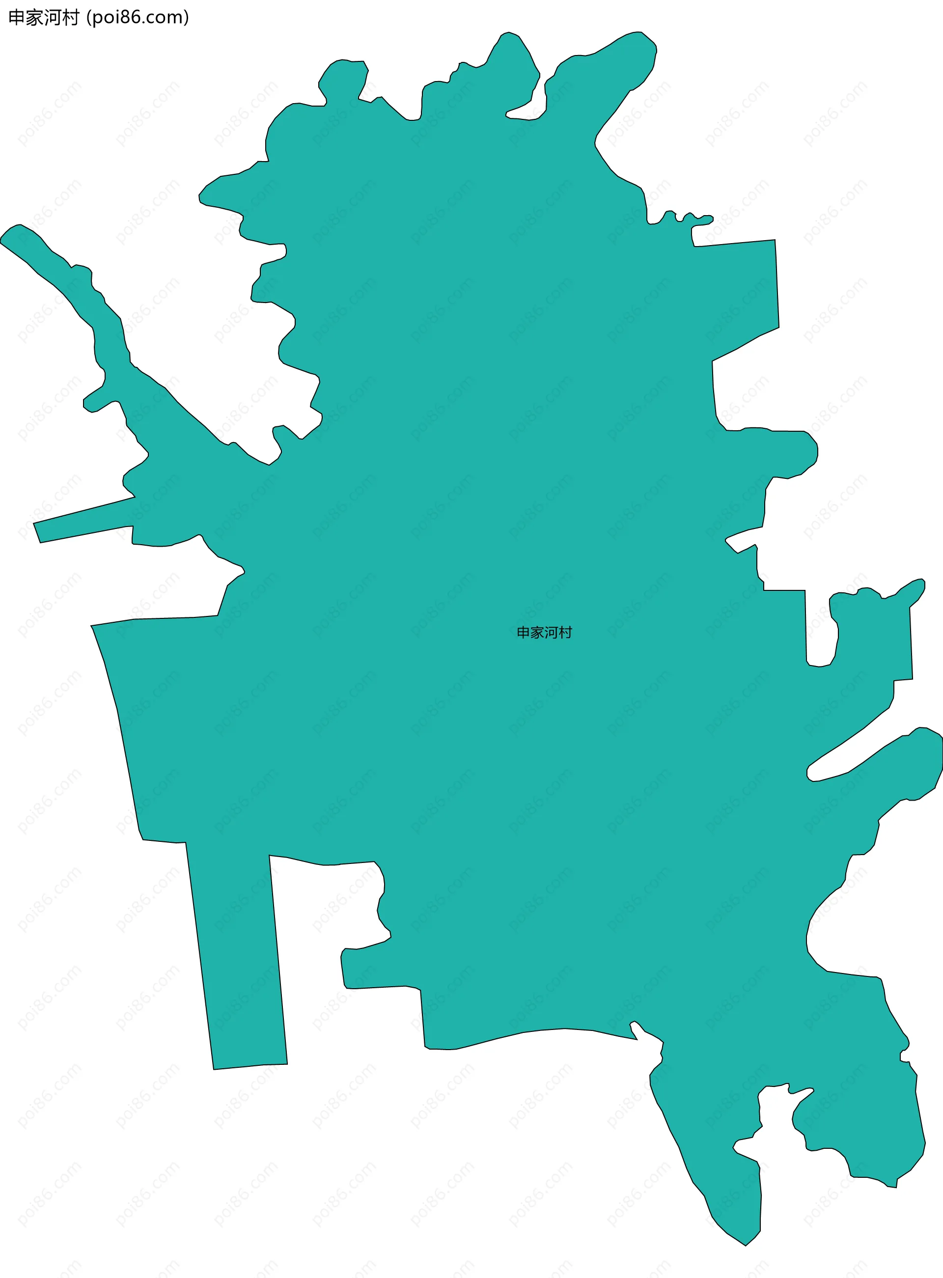 申家河村边界地图