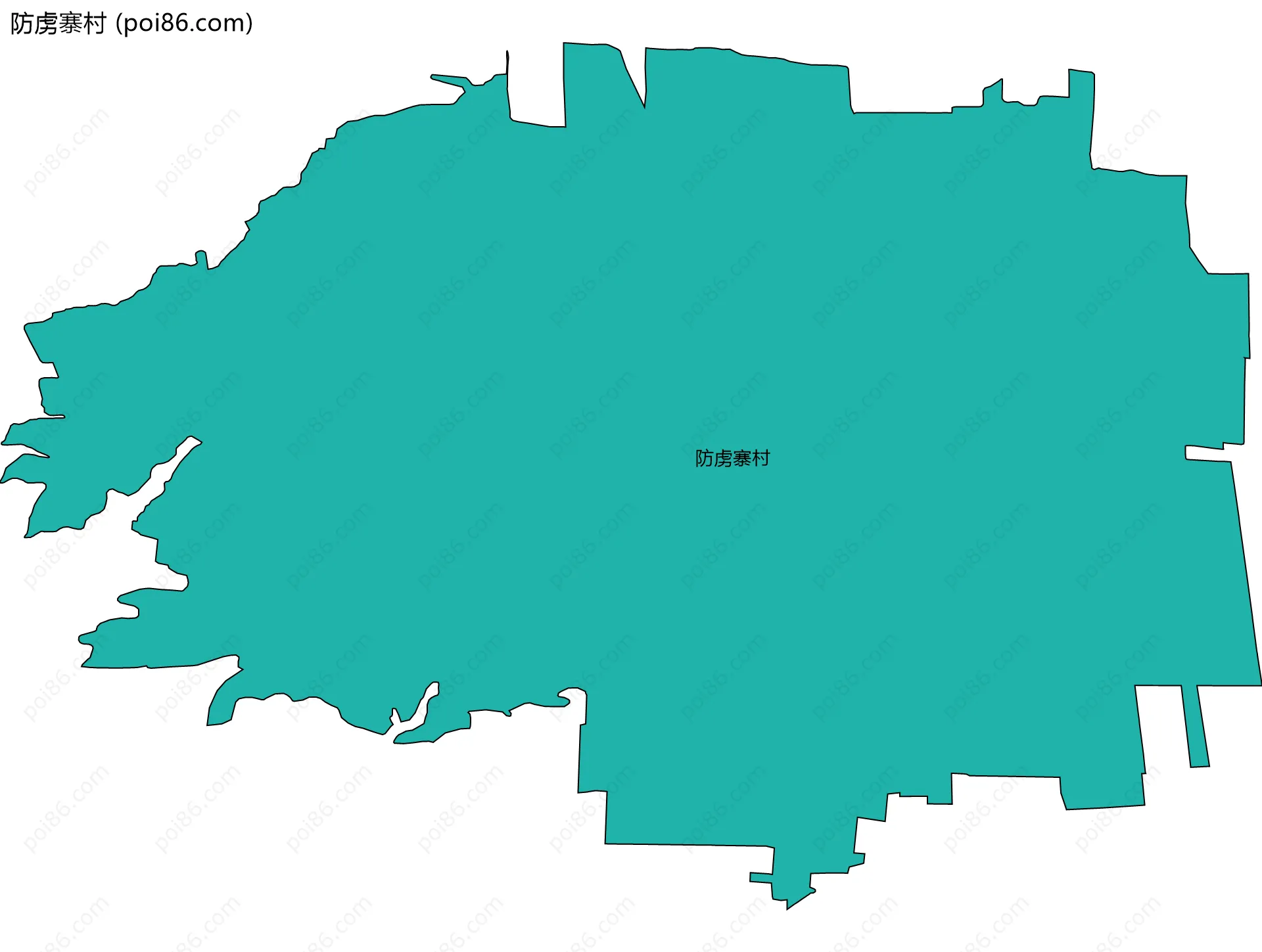 防虏寨村边界地图