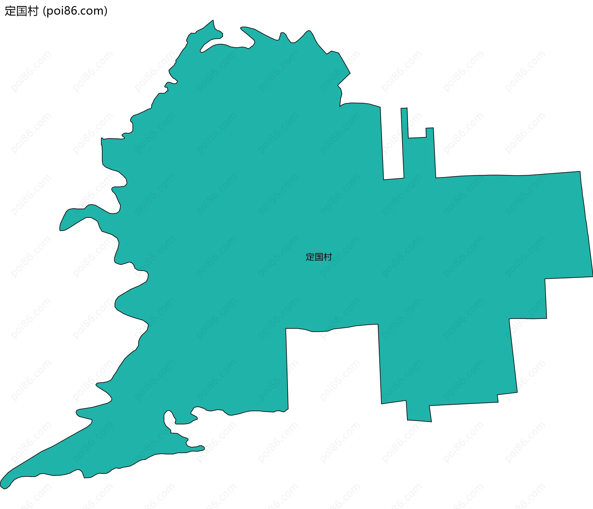 定国村边界地图