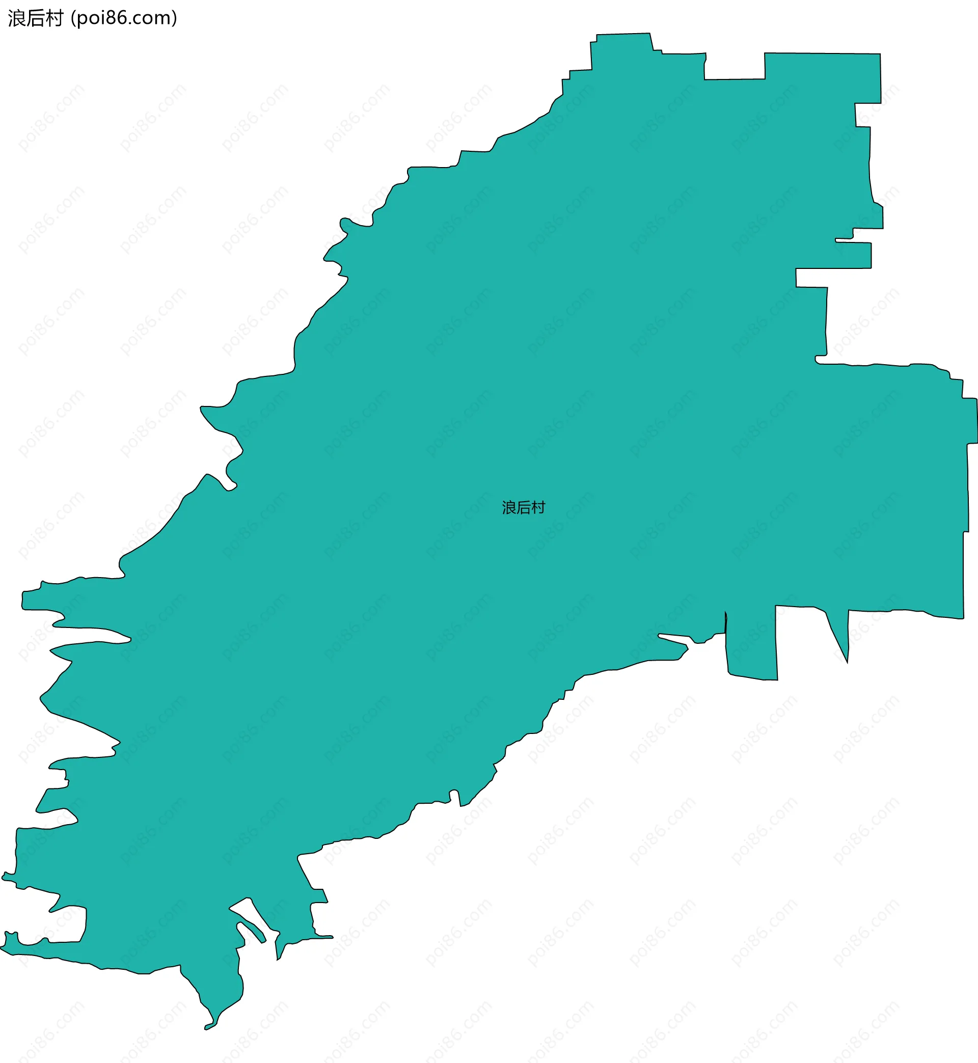 浪后村边界地图
