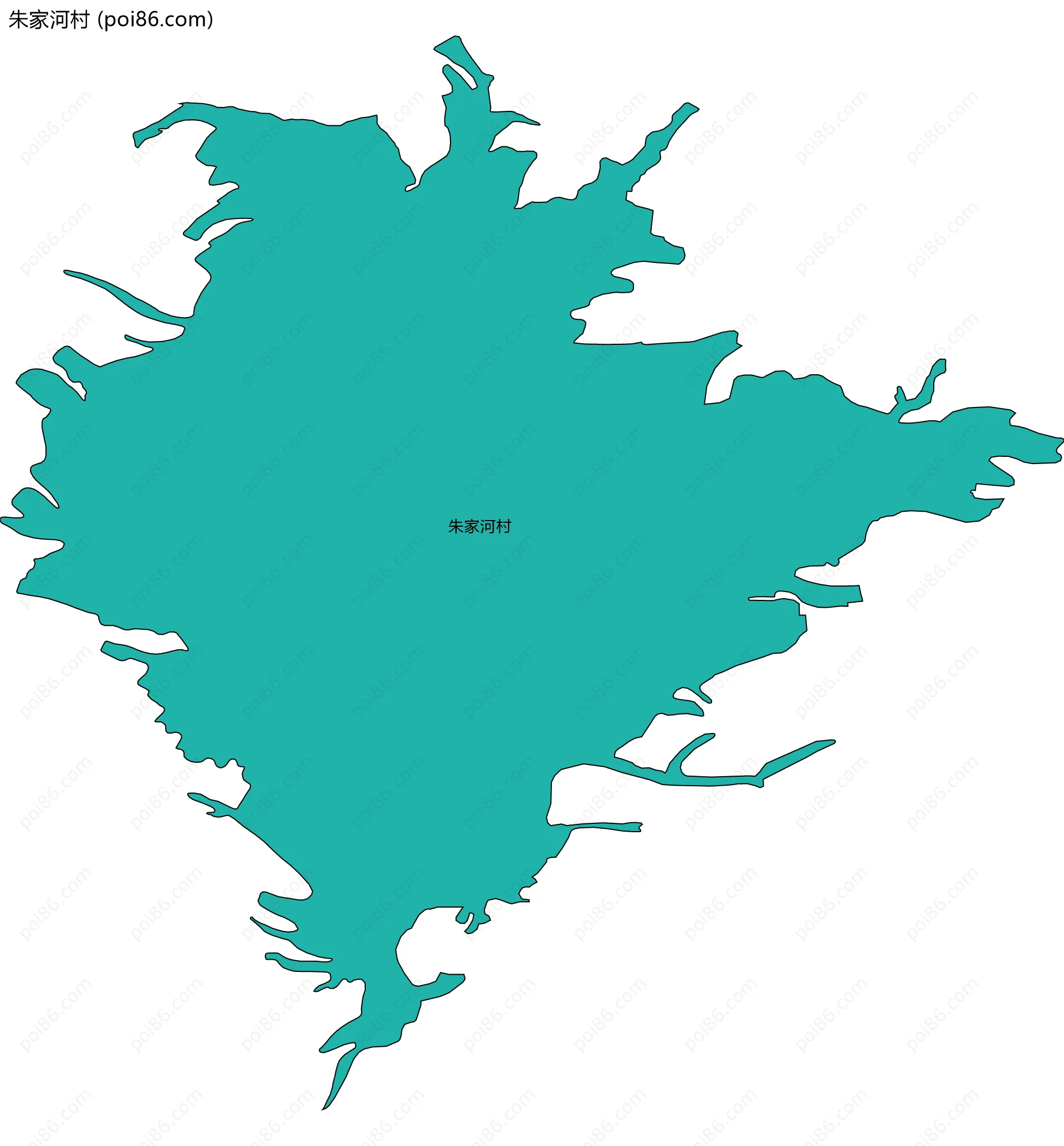 朱家河村边界地图