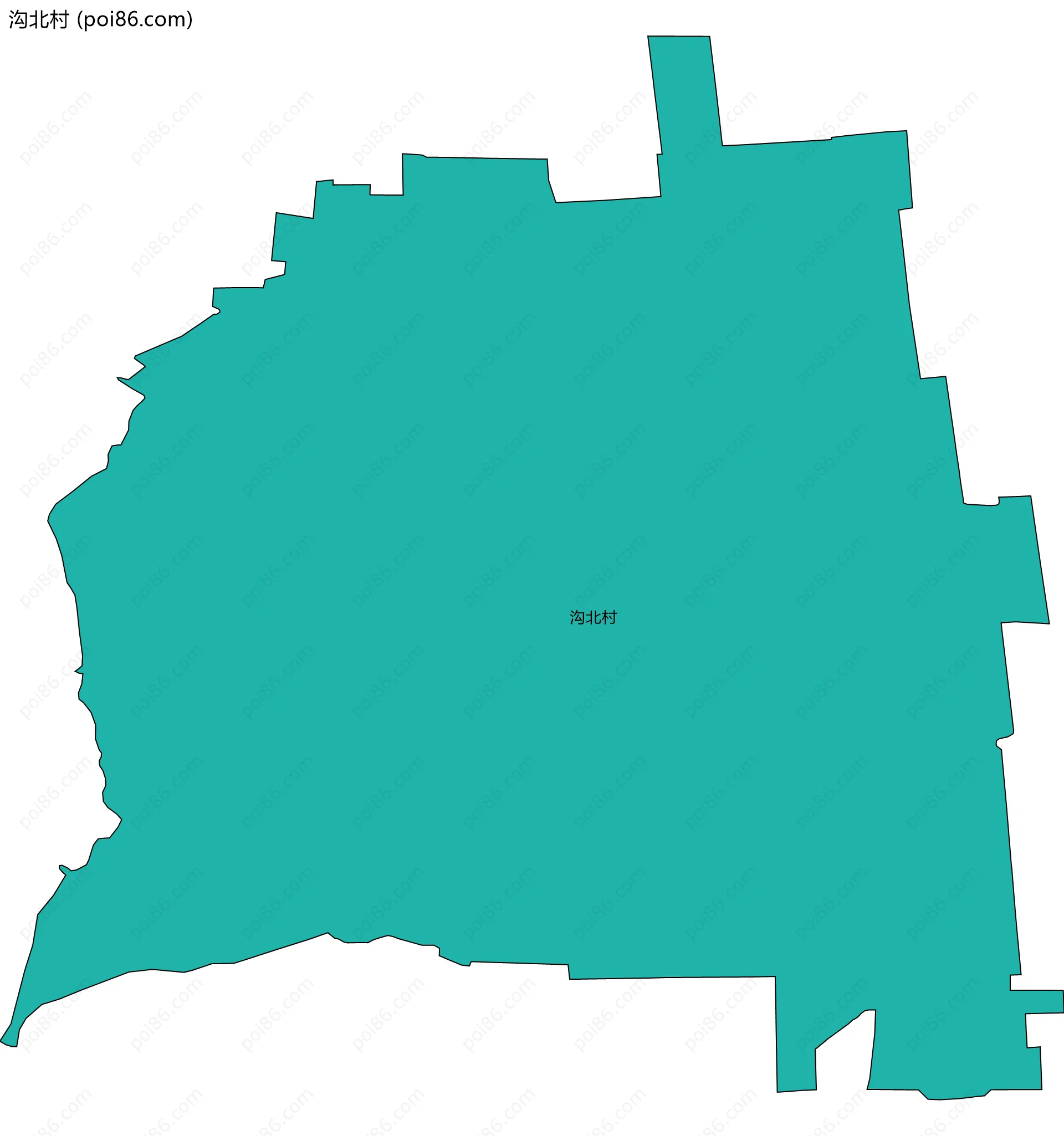 沟北村边界地图