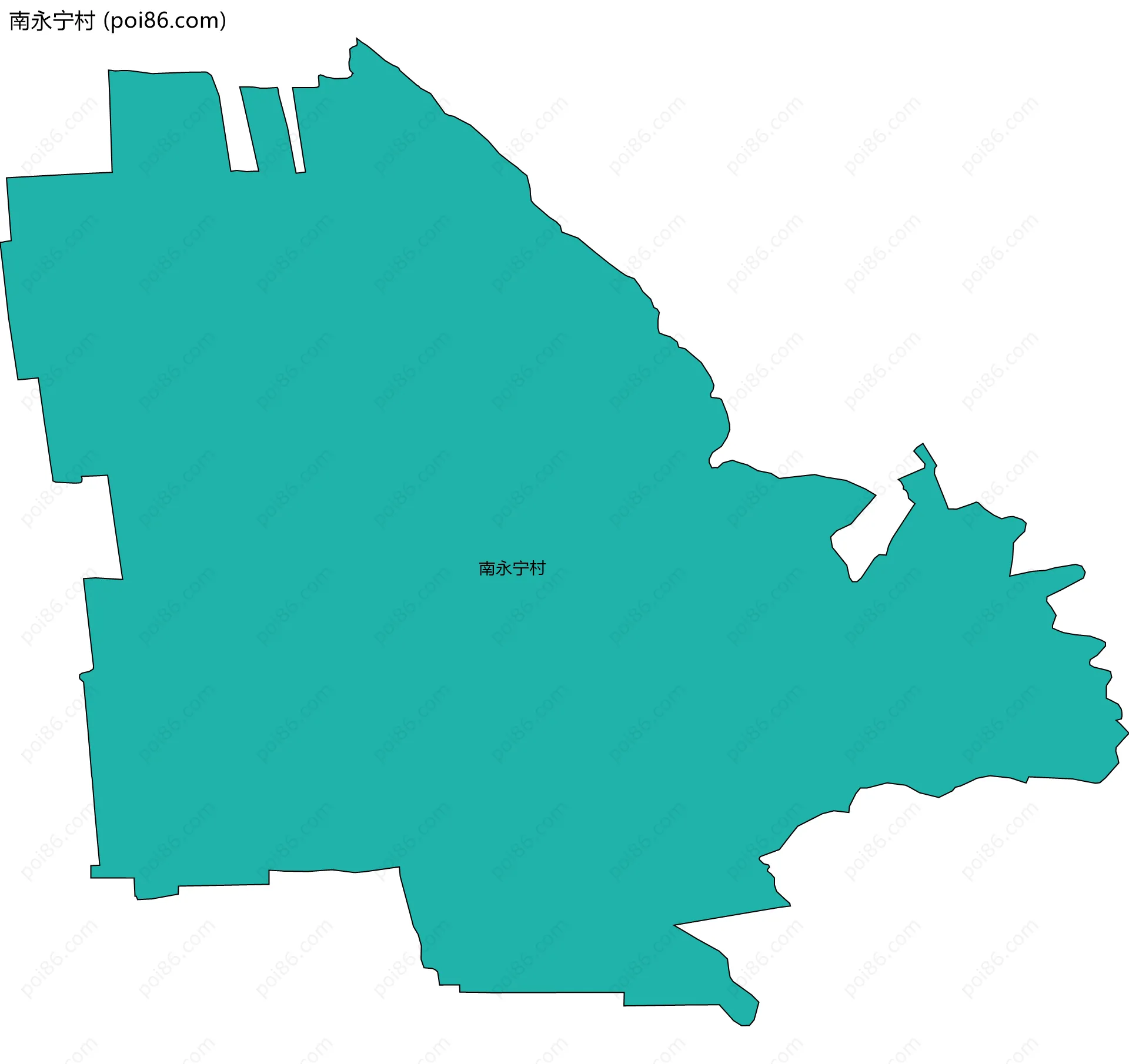 南永宁村边界地图