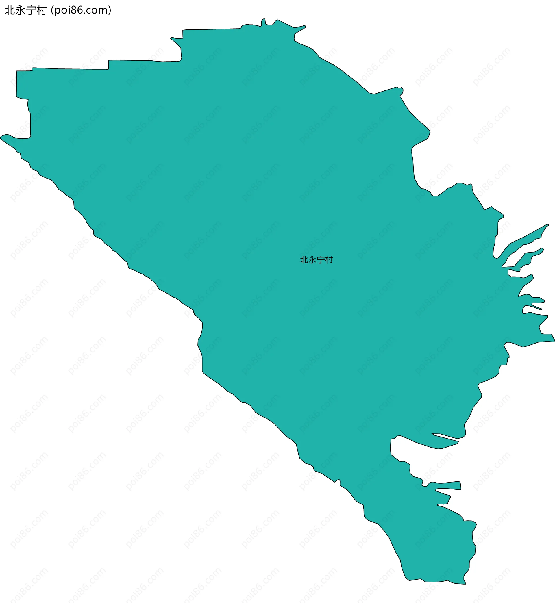 北永宁村边界地图