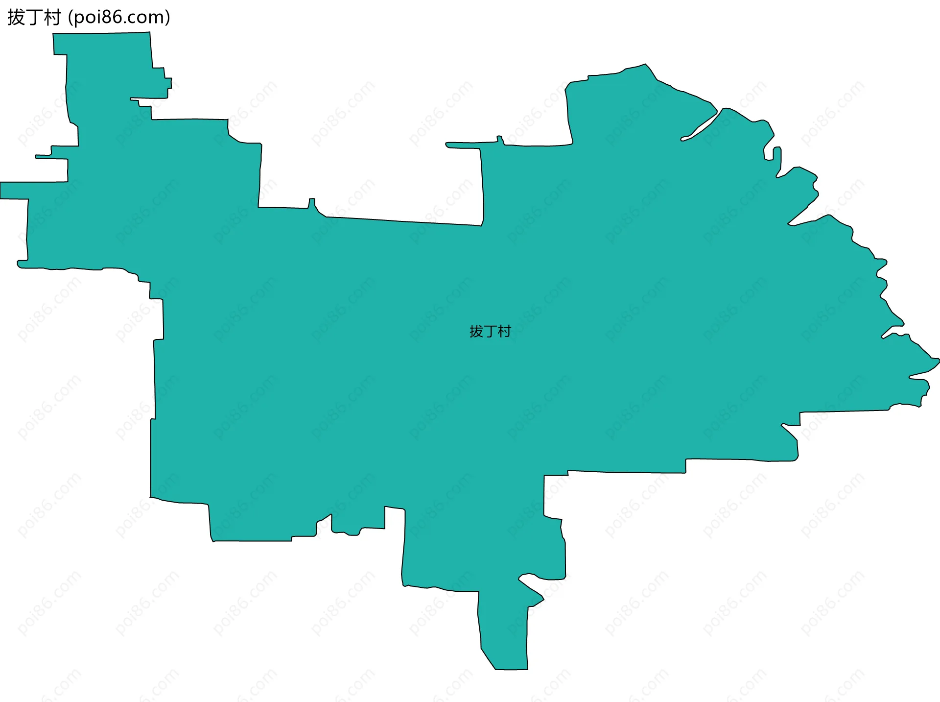 拔丁村边界地图