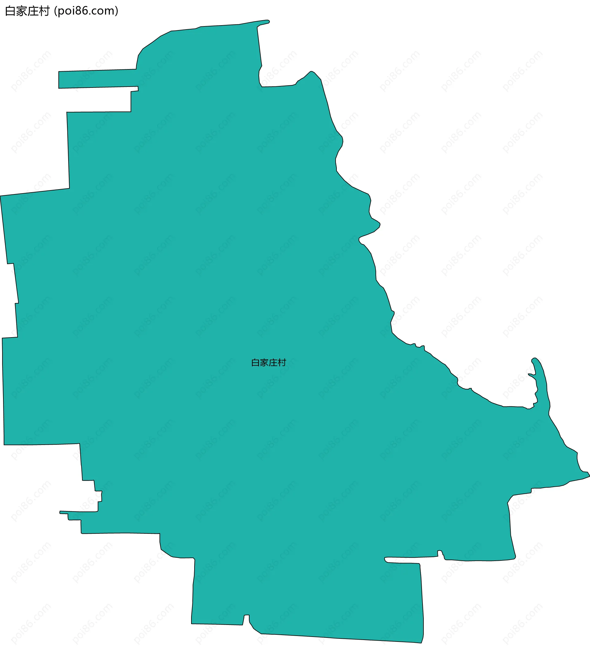 白家庄村边界地图