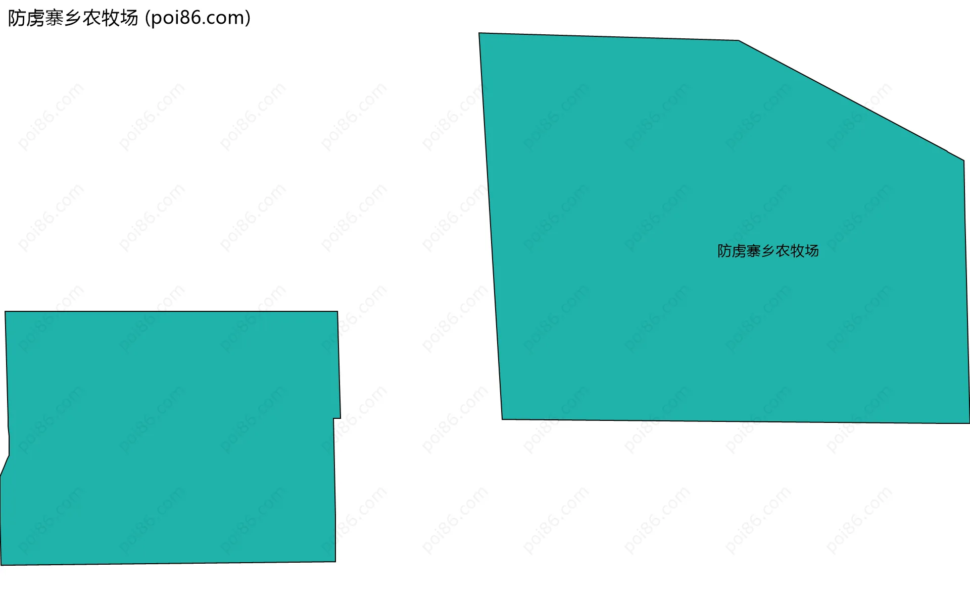 防虏寨乡农牧场边界地图
