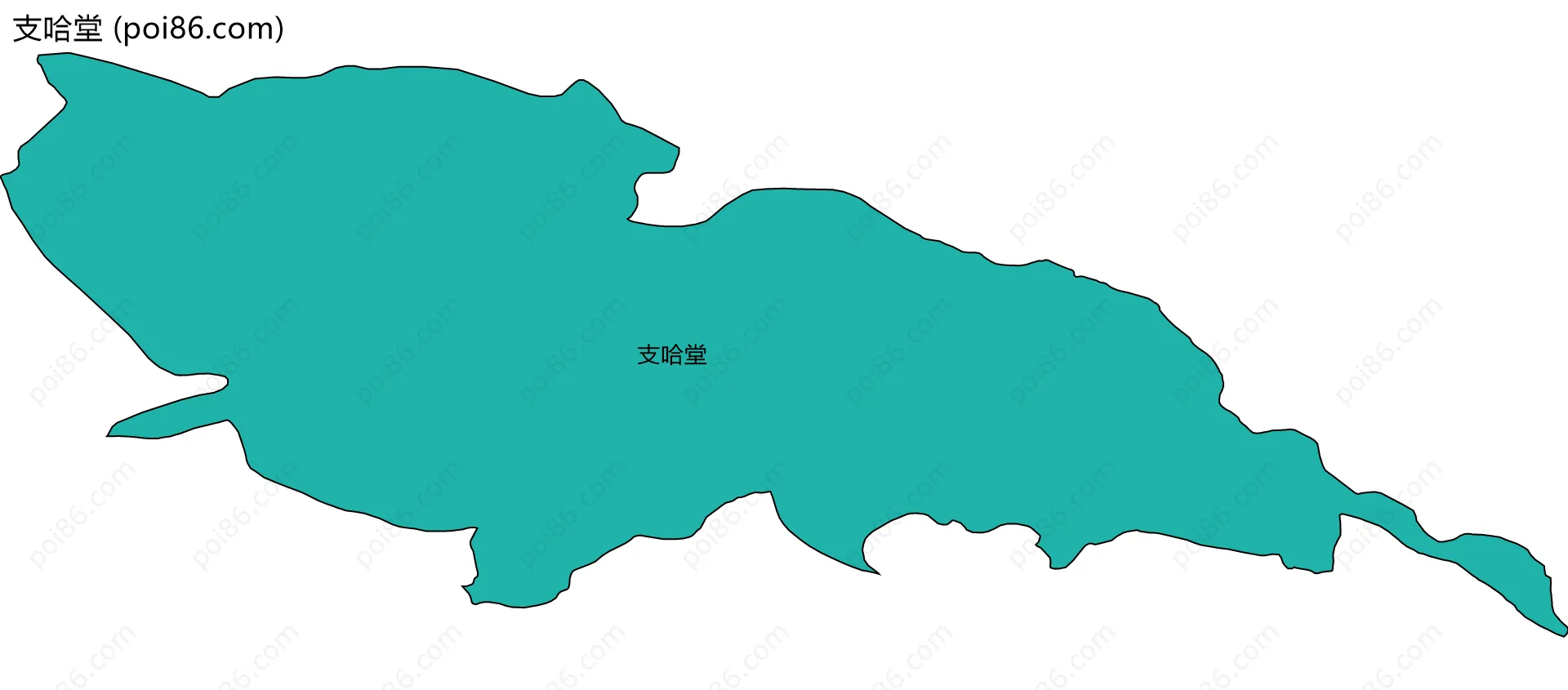 支哈堂边界地图