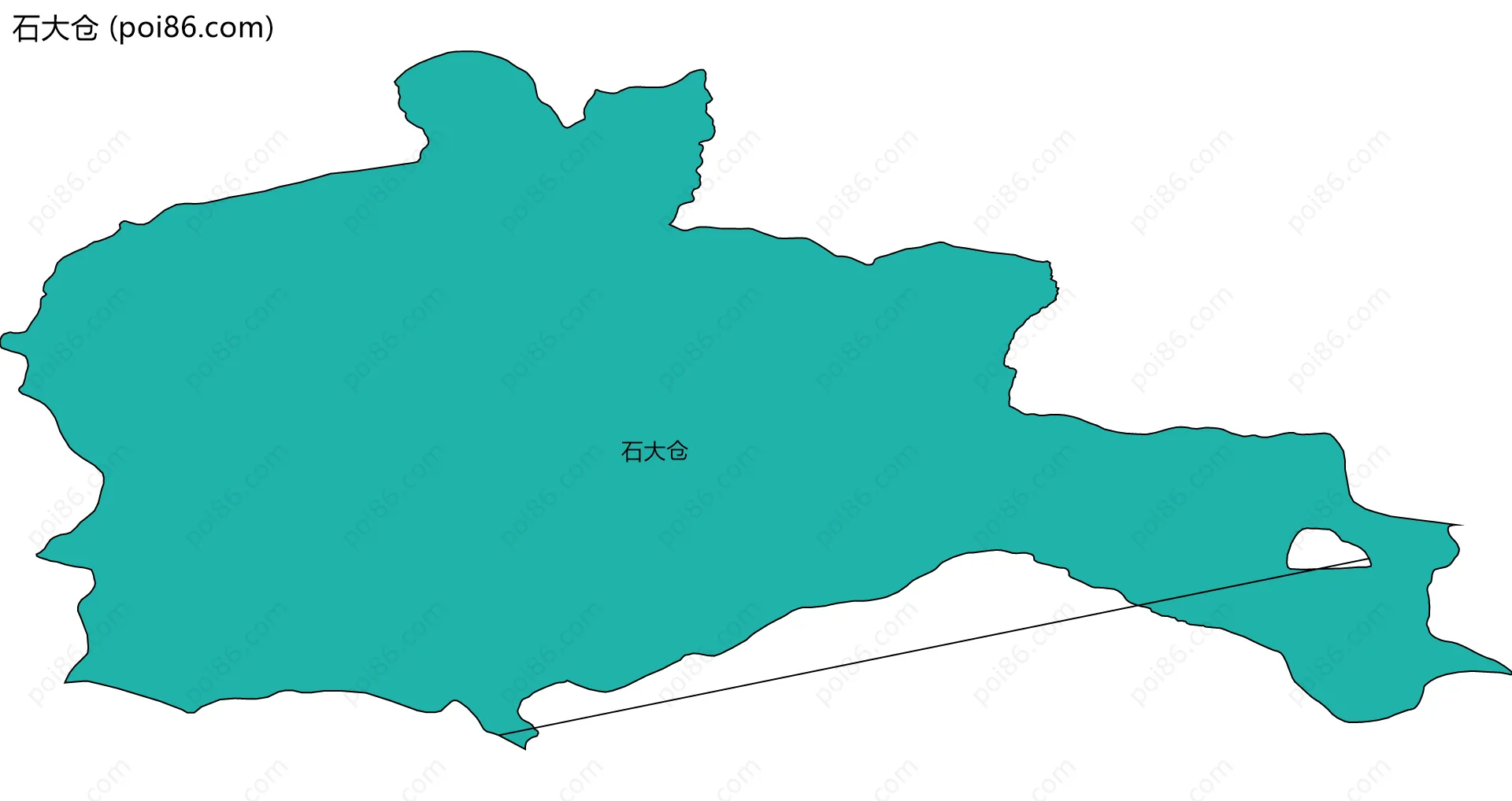 石大仓边界地图