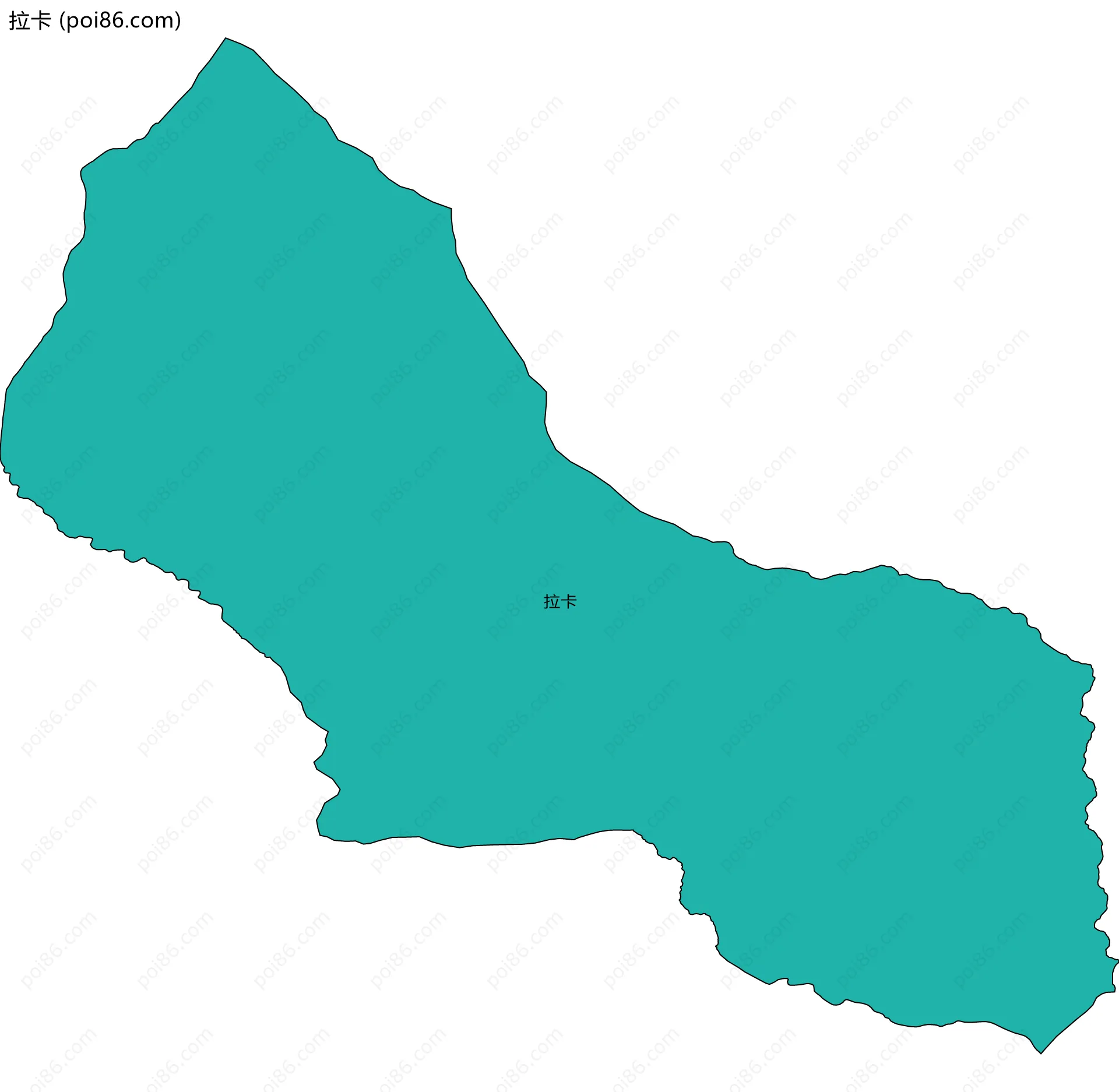 拉卡边界地图