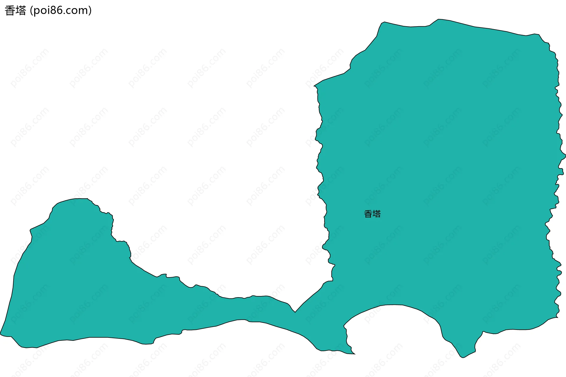 香塔边界地图
