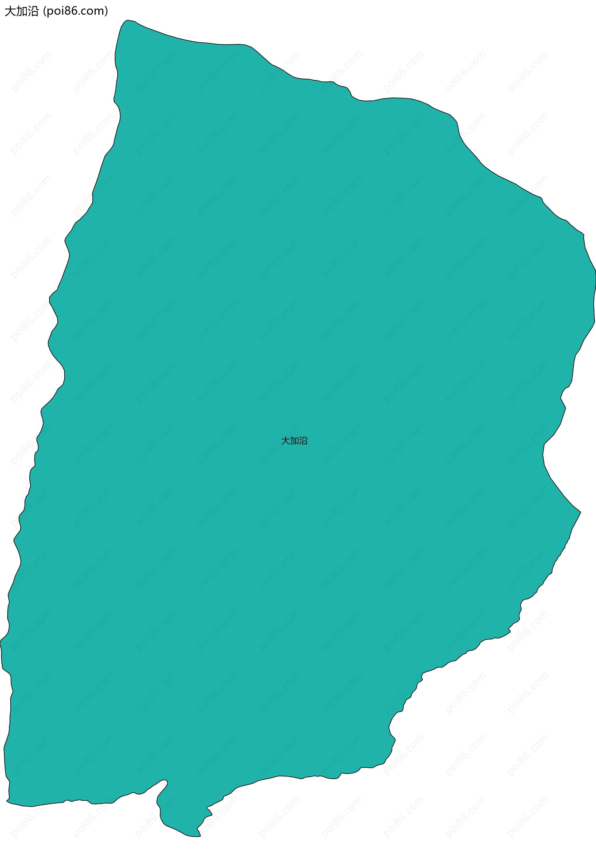 大加沿边界地图