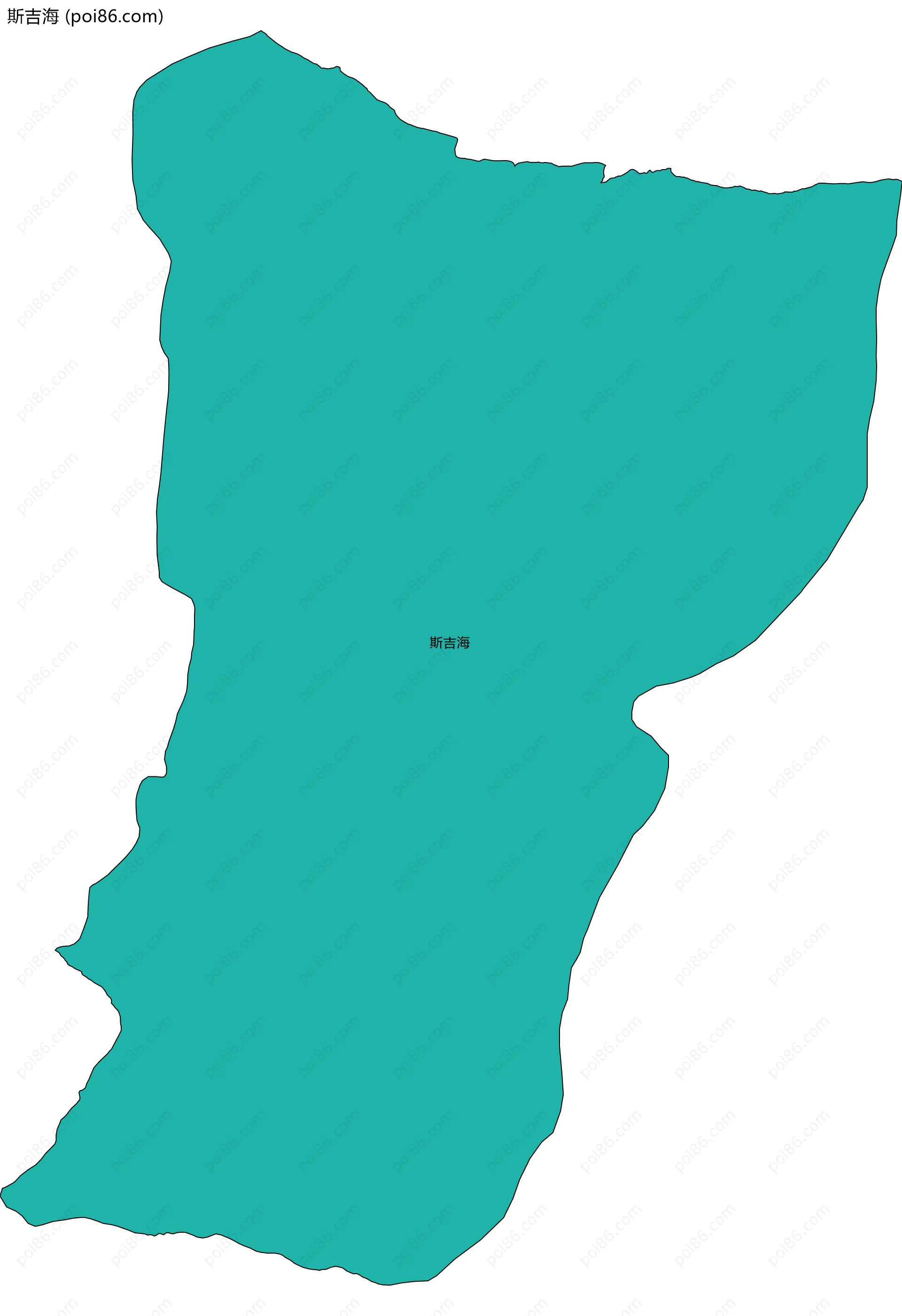 斯吉海边界地图