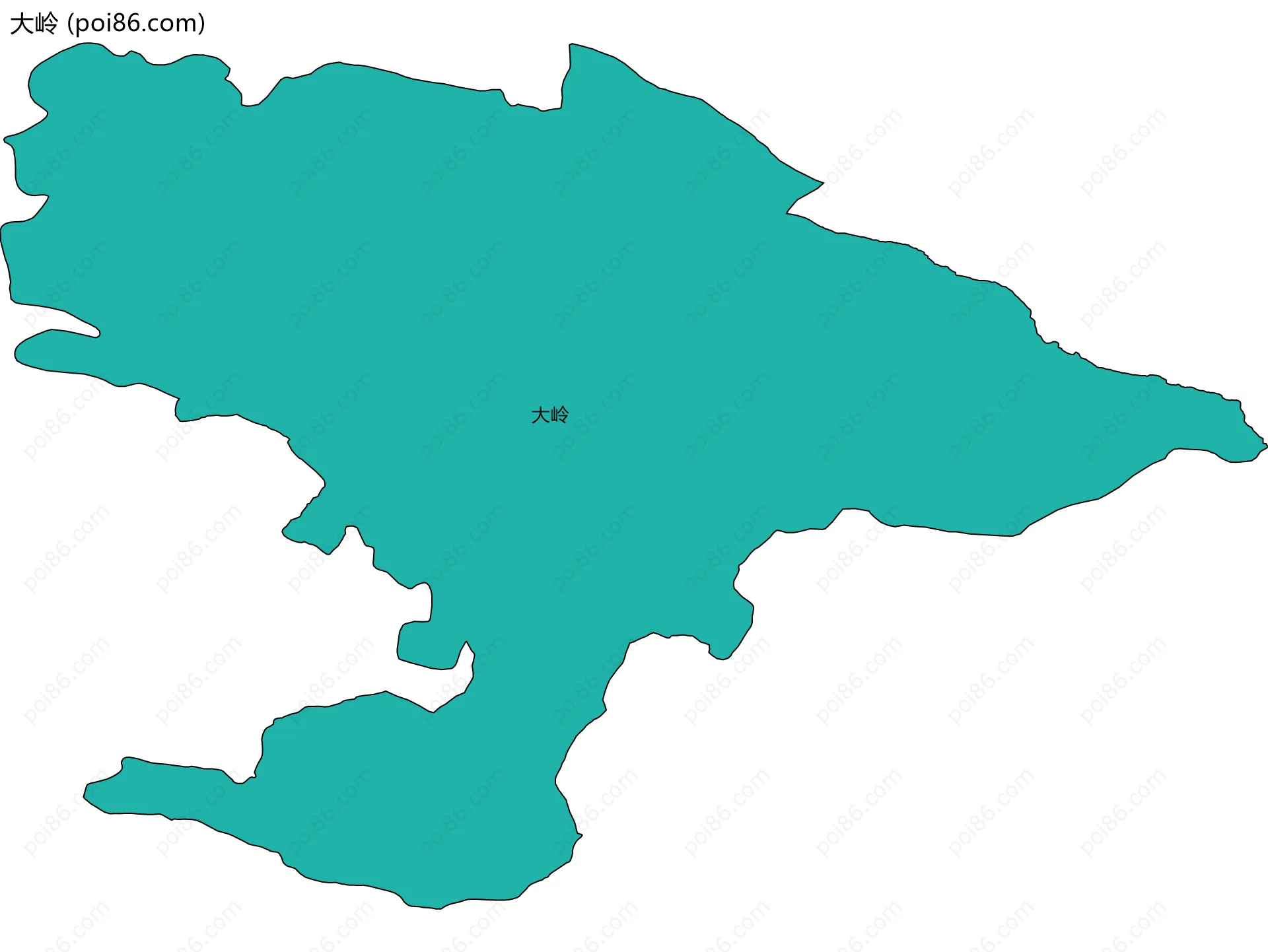 大岭边界地图