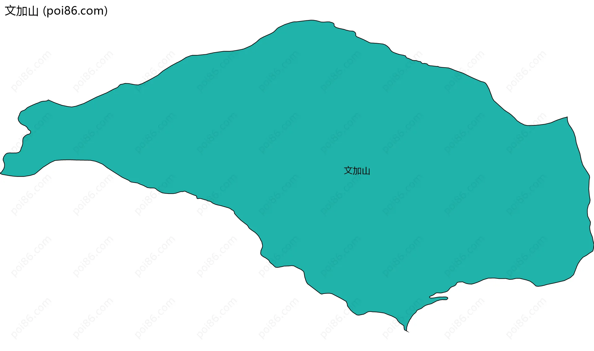 文加山边界地图