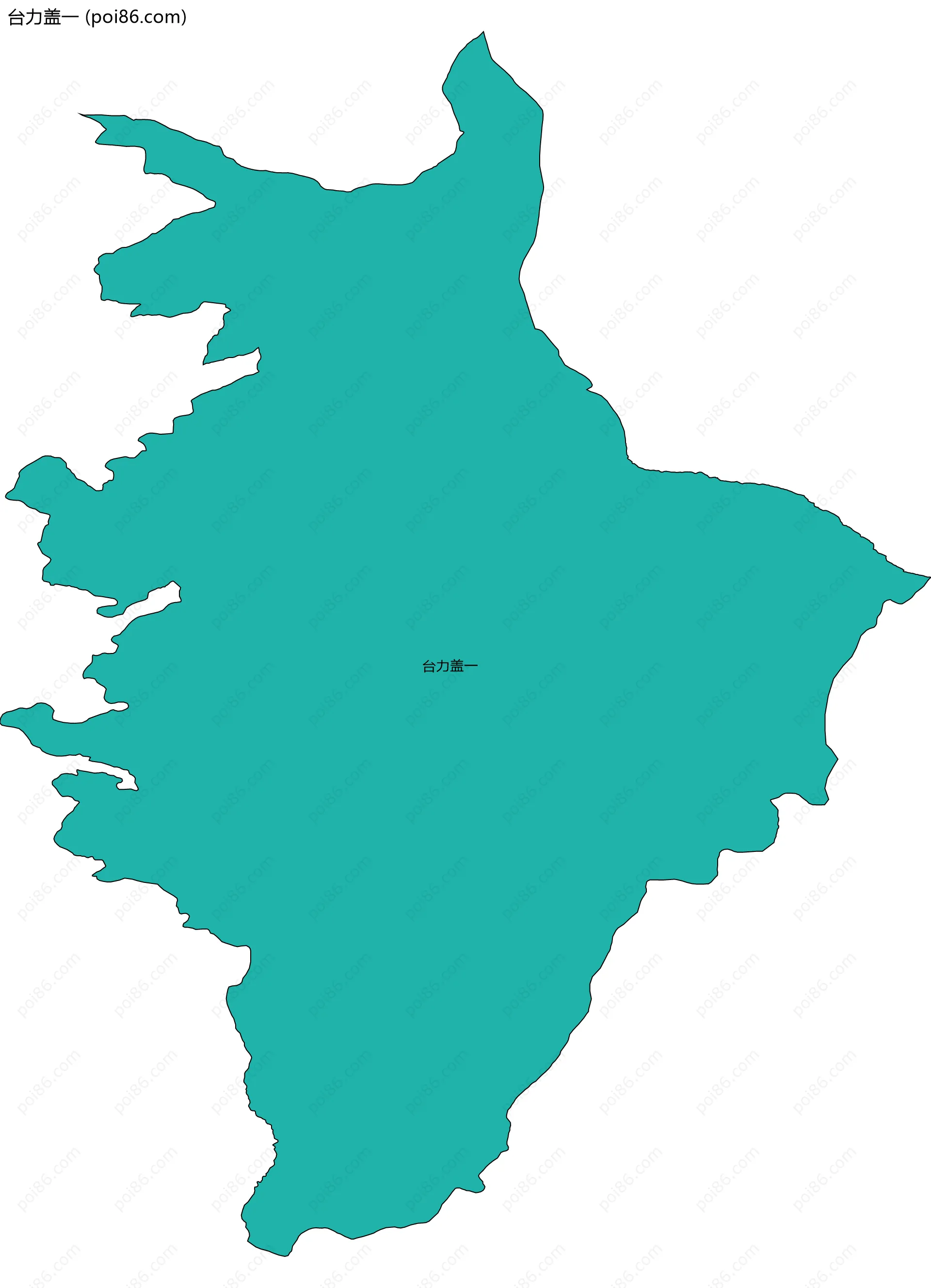 台力盖一边界地图