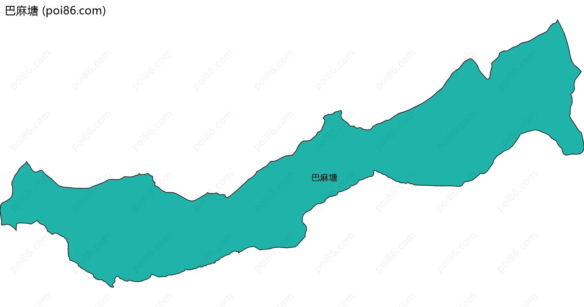 巴麻塘边界地图