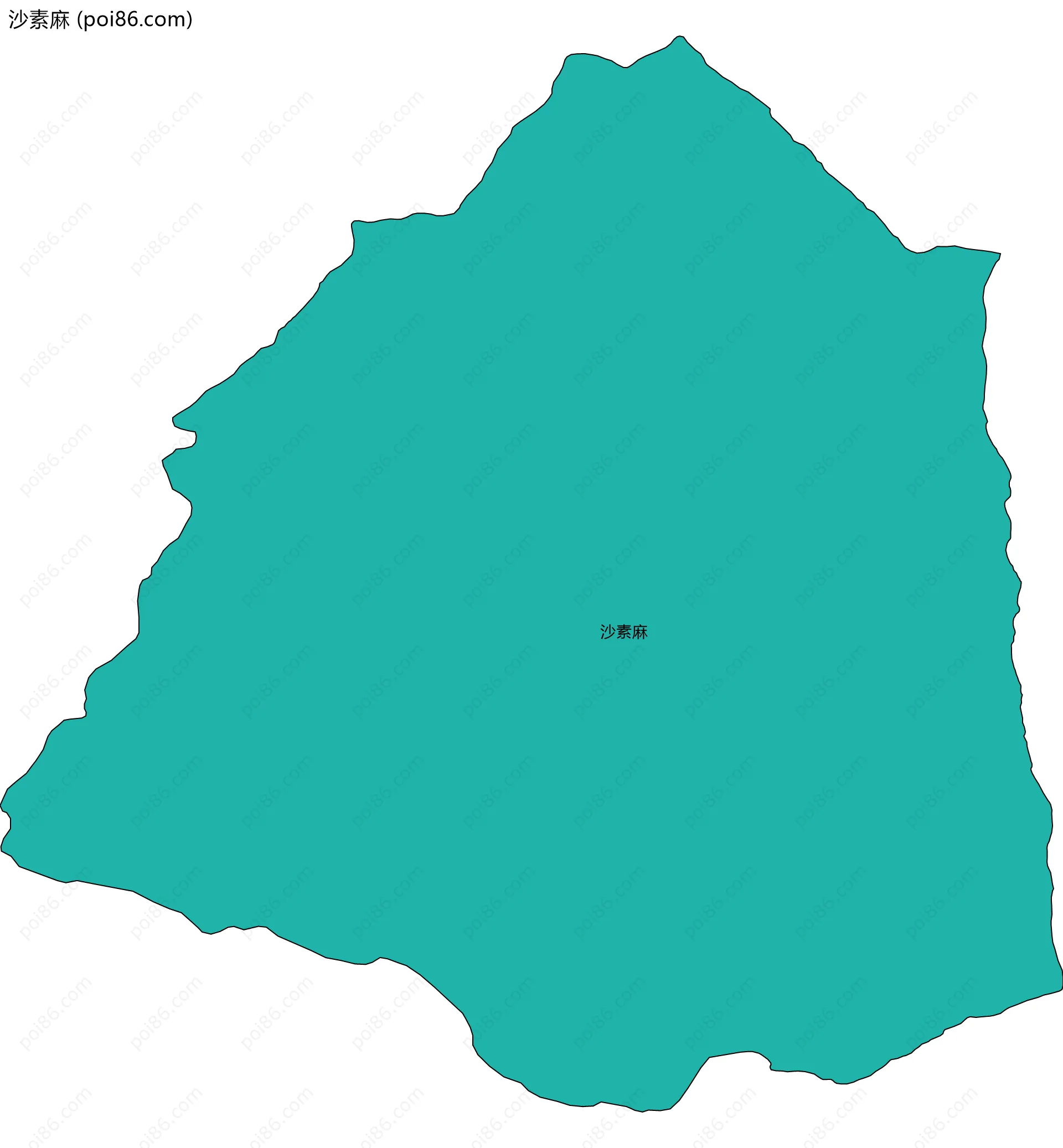 沙素麻边界地图