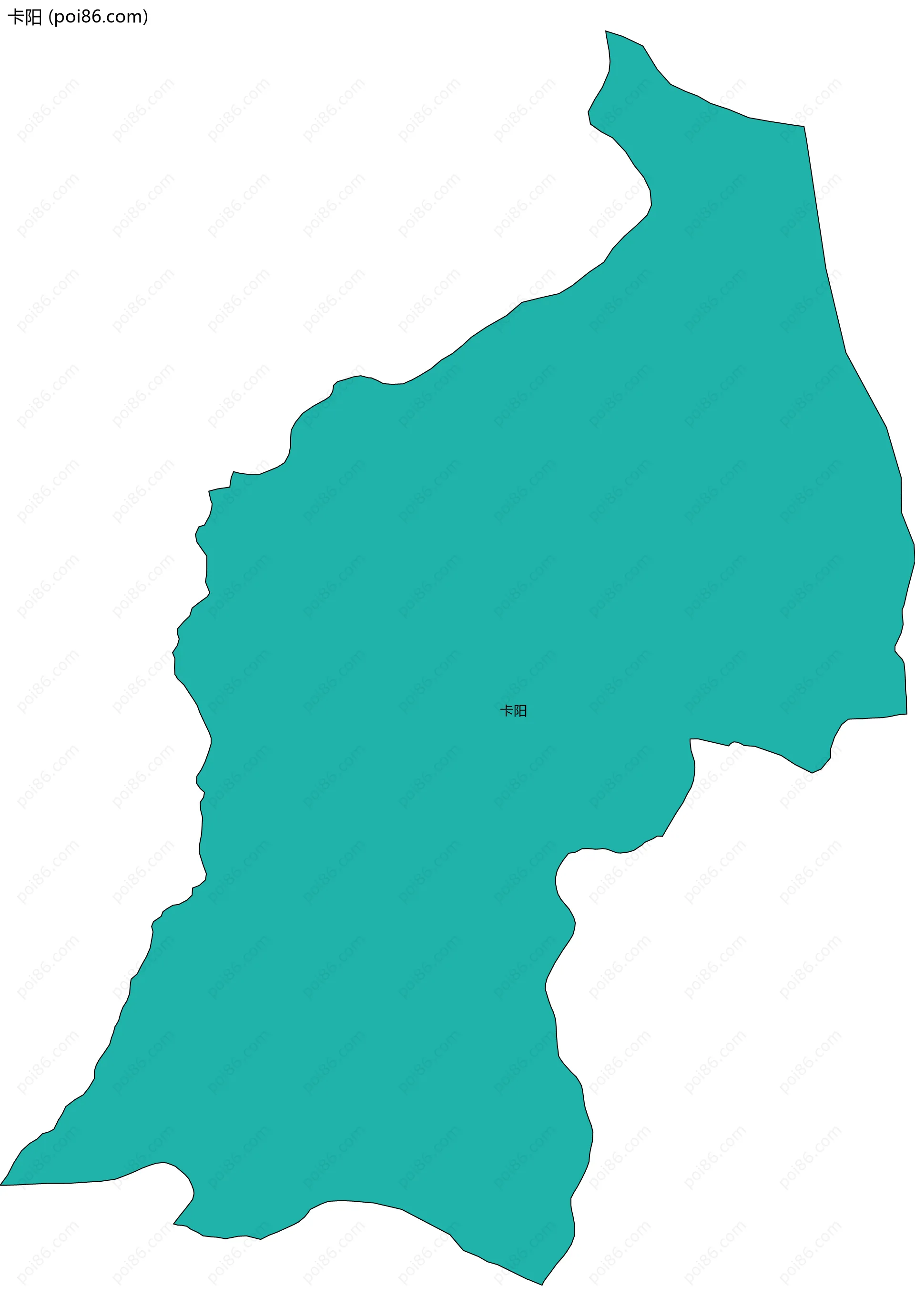 卡阳边界地图