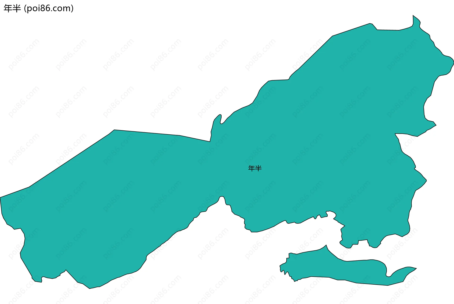 年半边界地图