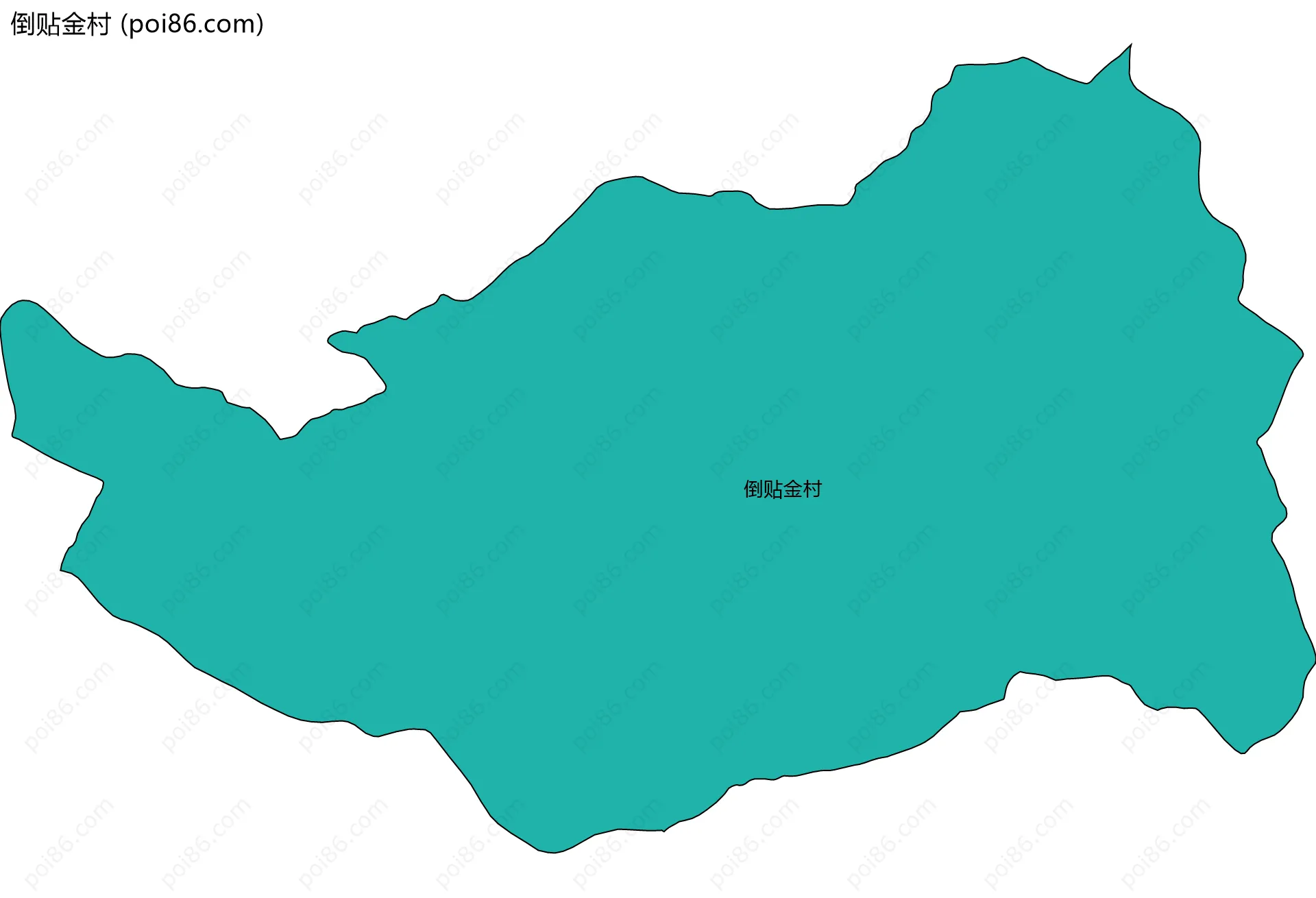 倒贴金村边界地图