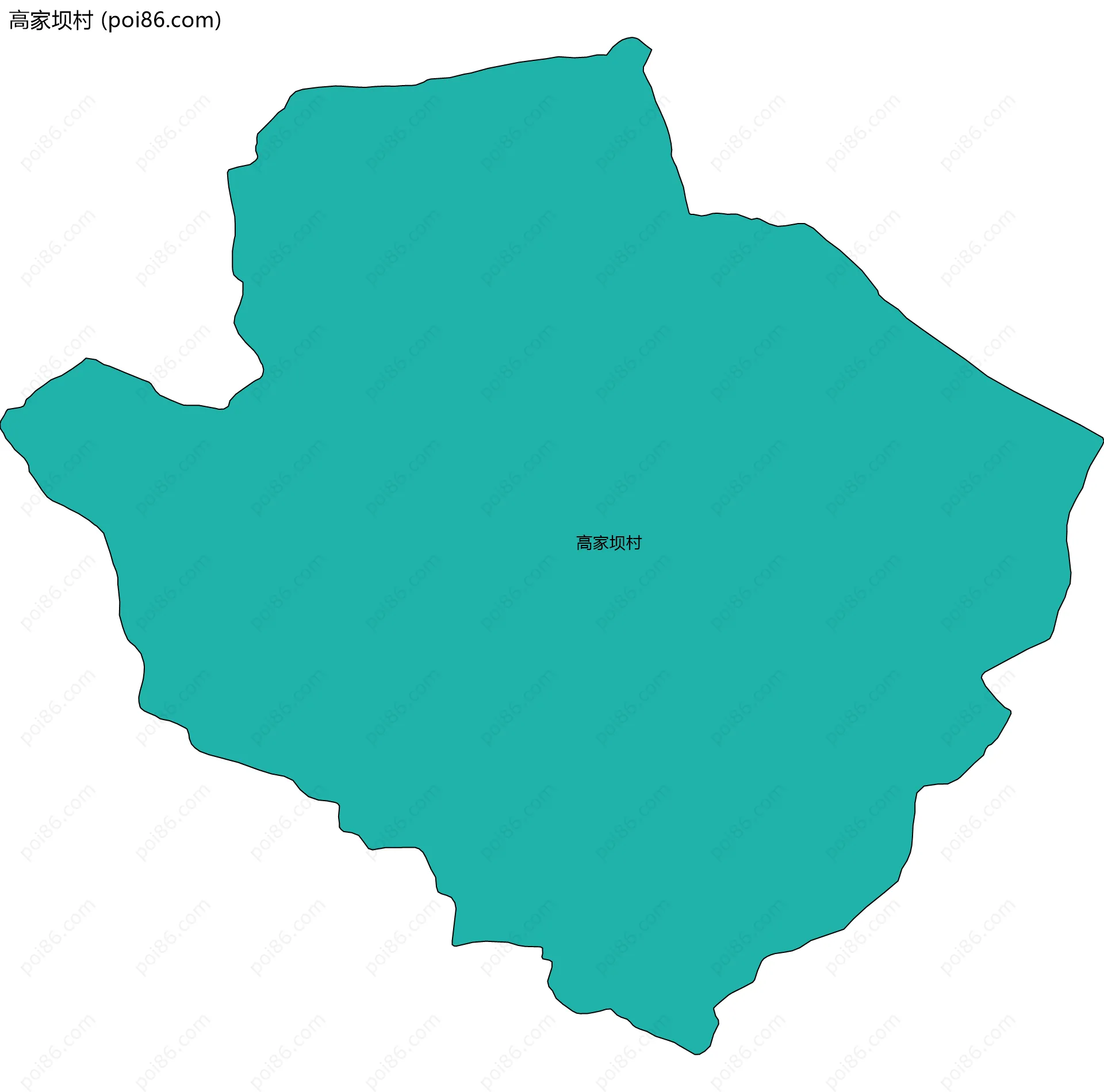高家坝村边界地图