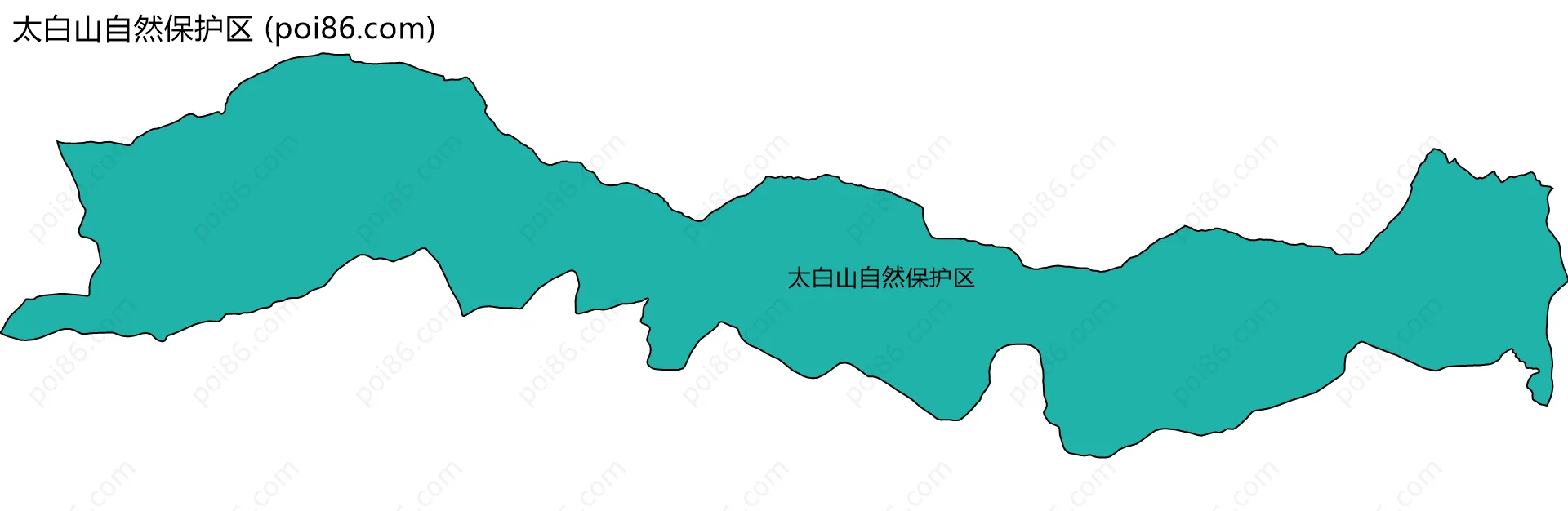 太白山自然保护区边界地图