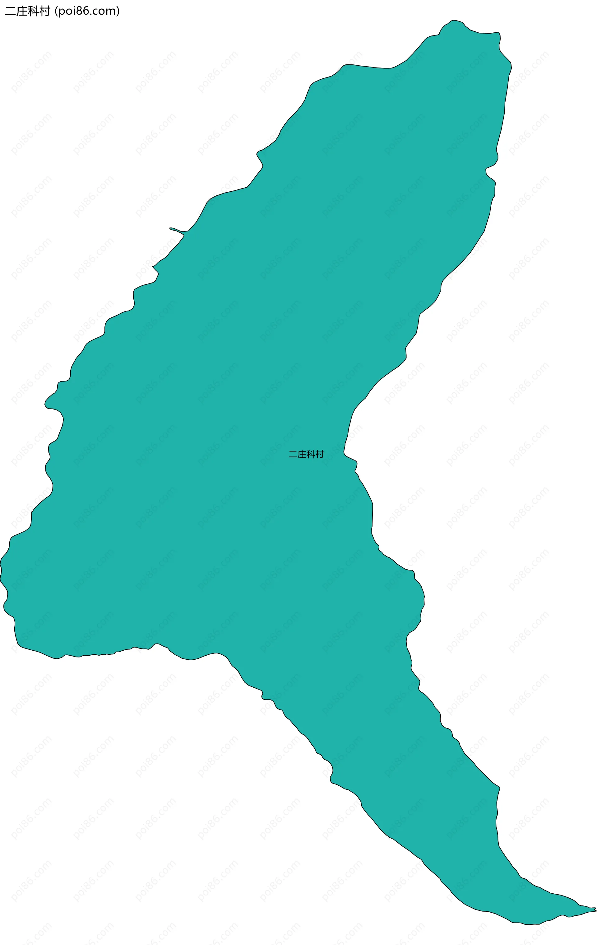 二庄科村边界地图