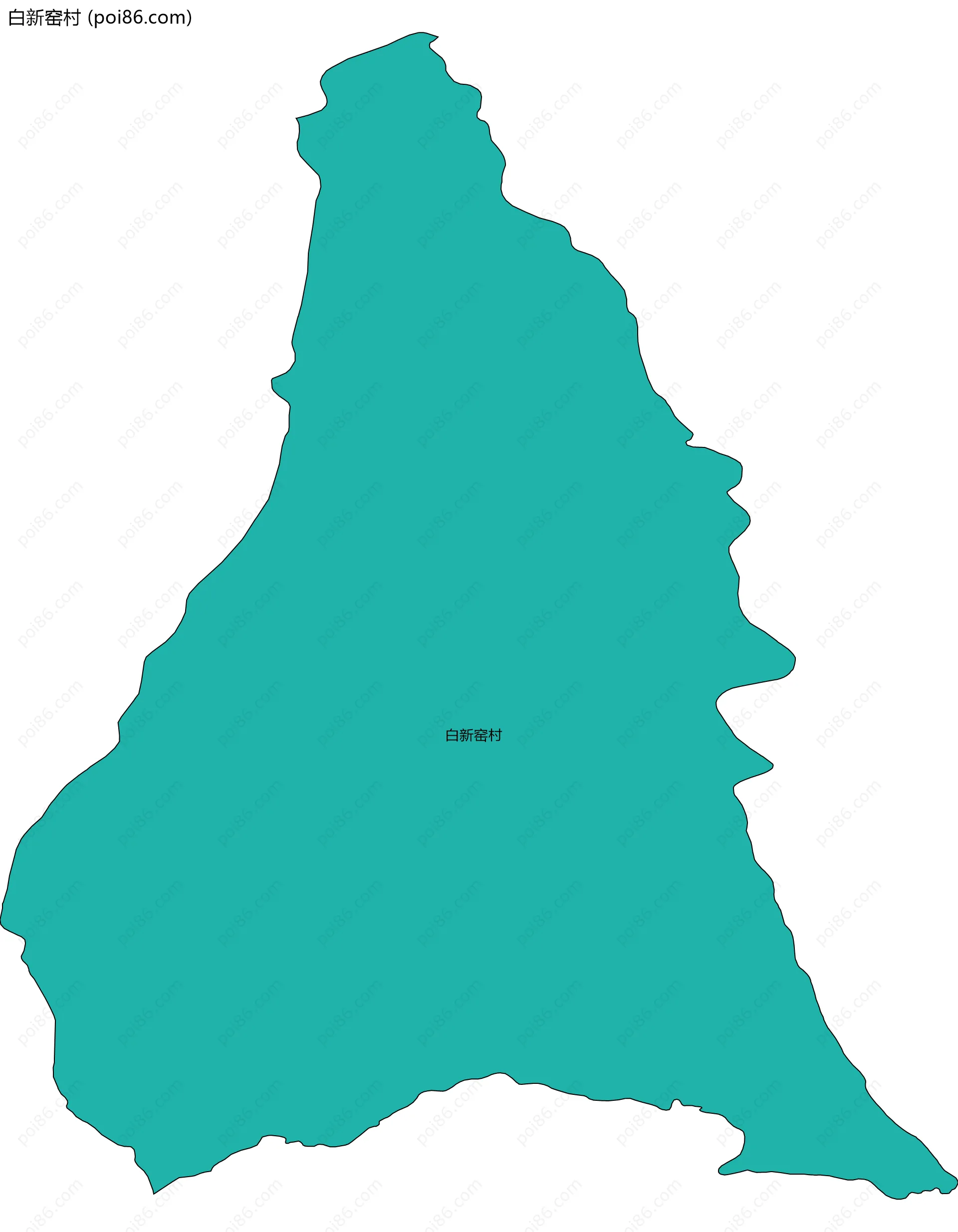 白新窑村边界地图