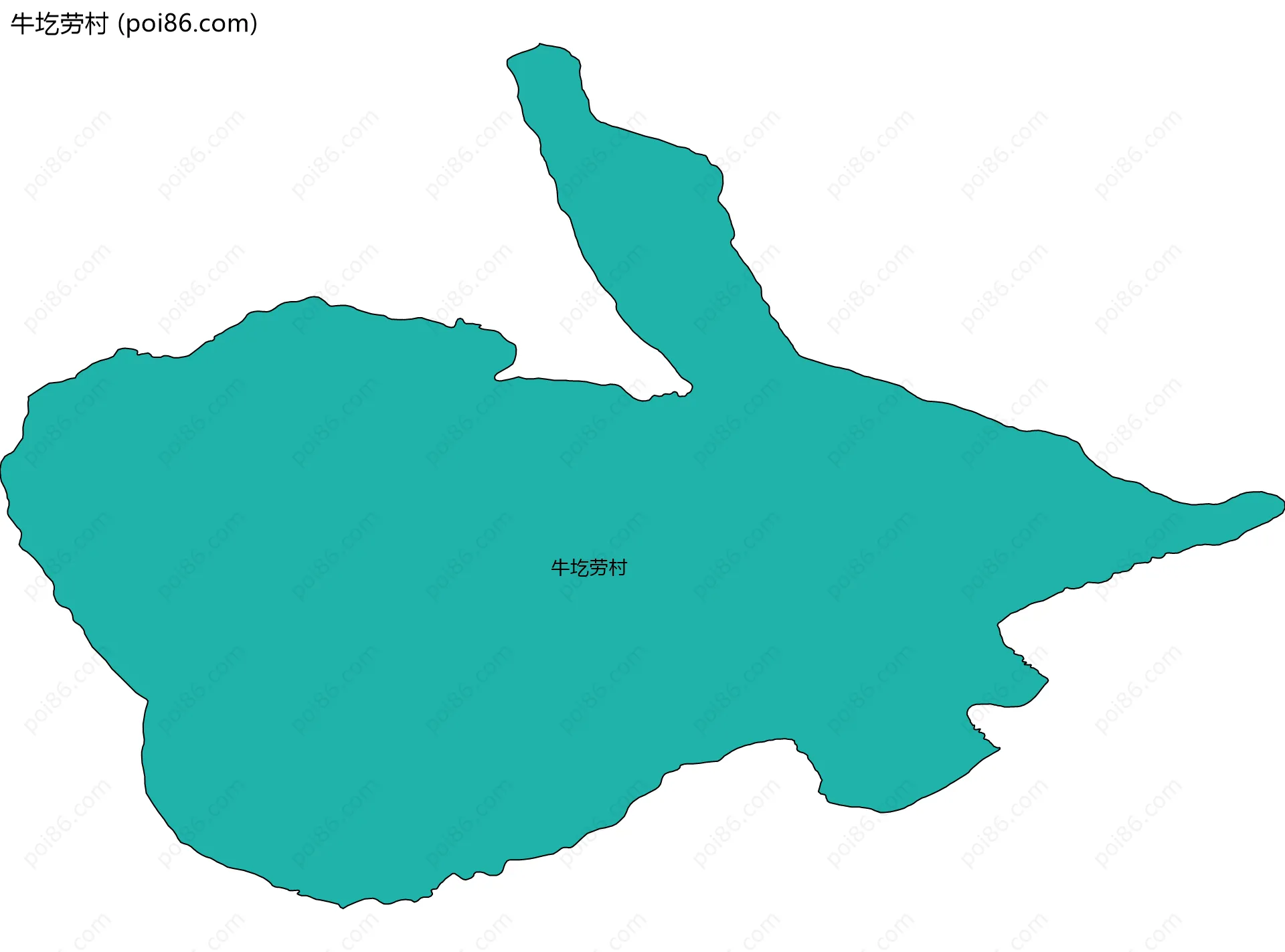 牛圪劳村边界地图