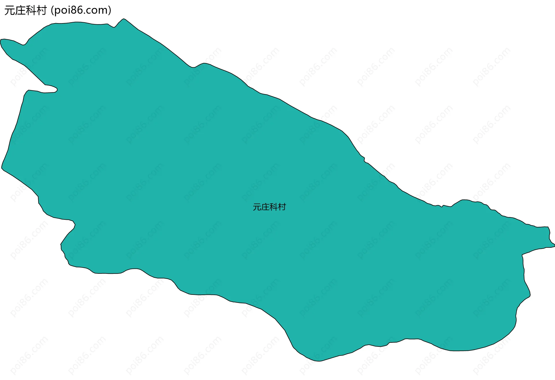 元庄科村边界地图