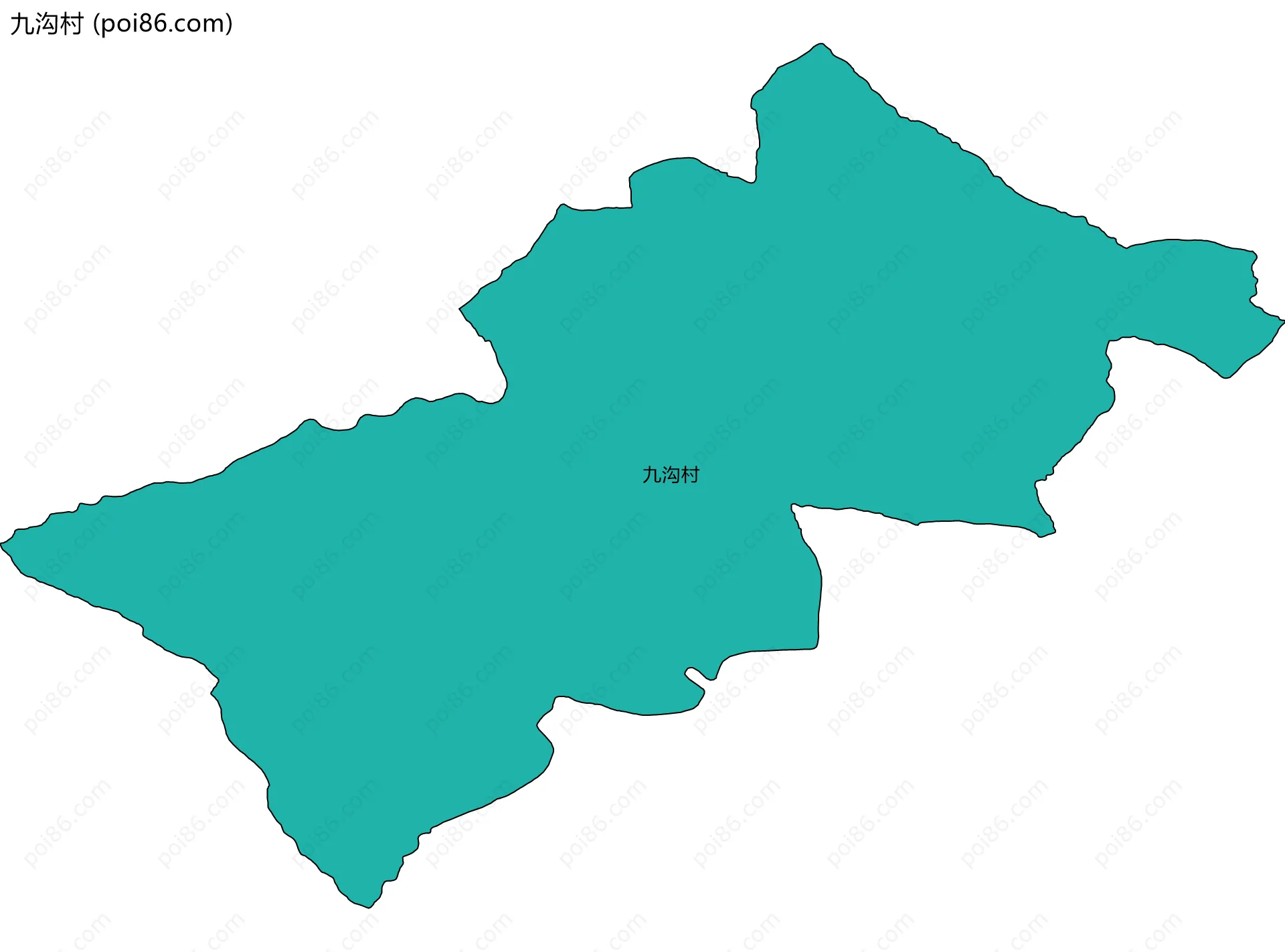 九沟村边界地图