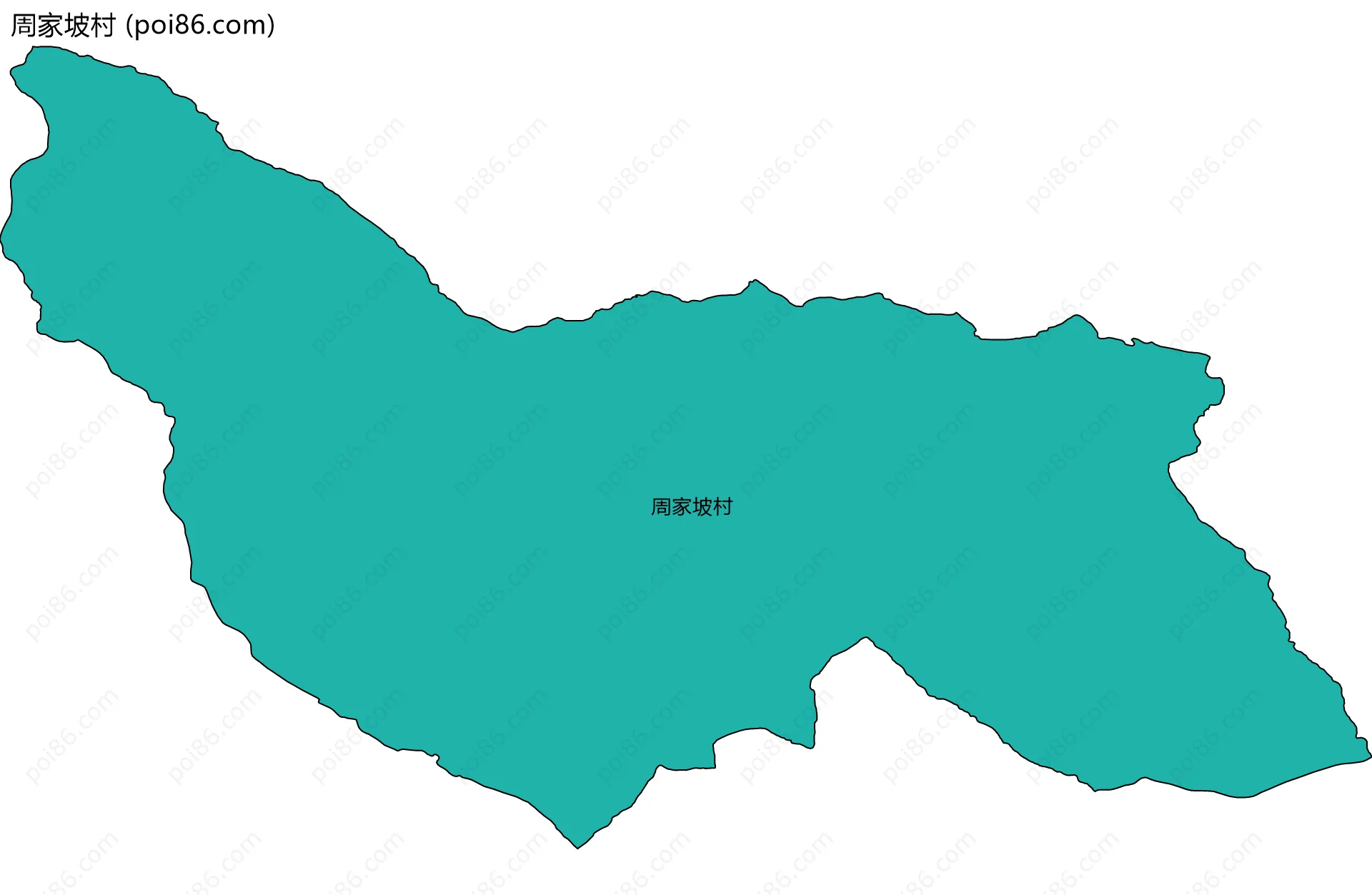 周家坡村边界地图