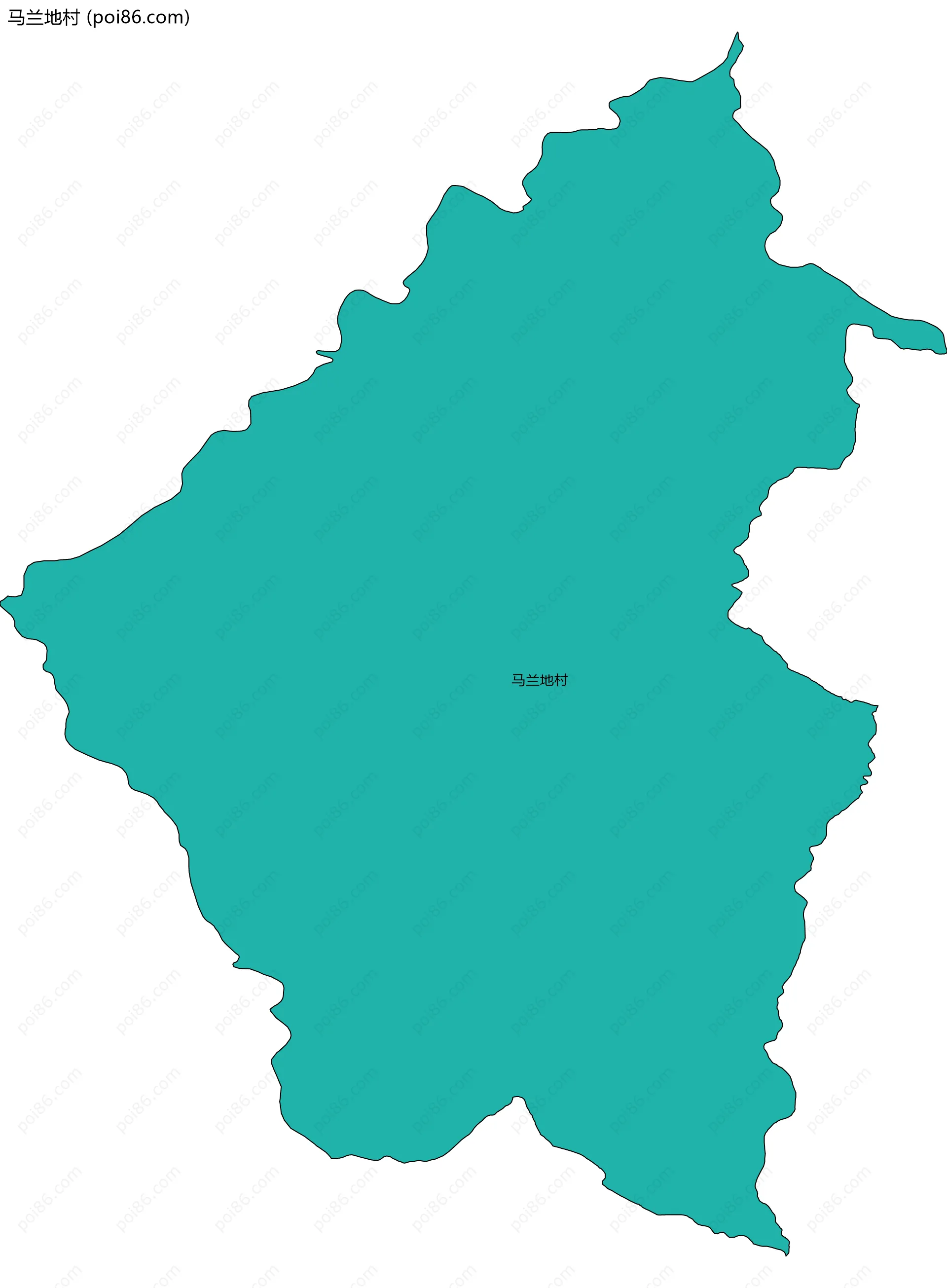 马兰地村边界地图