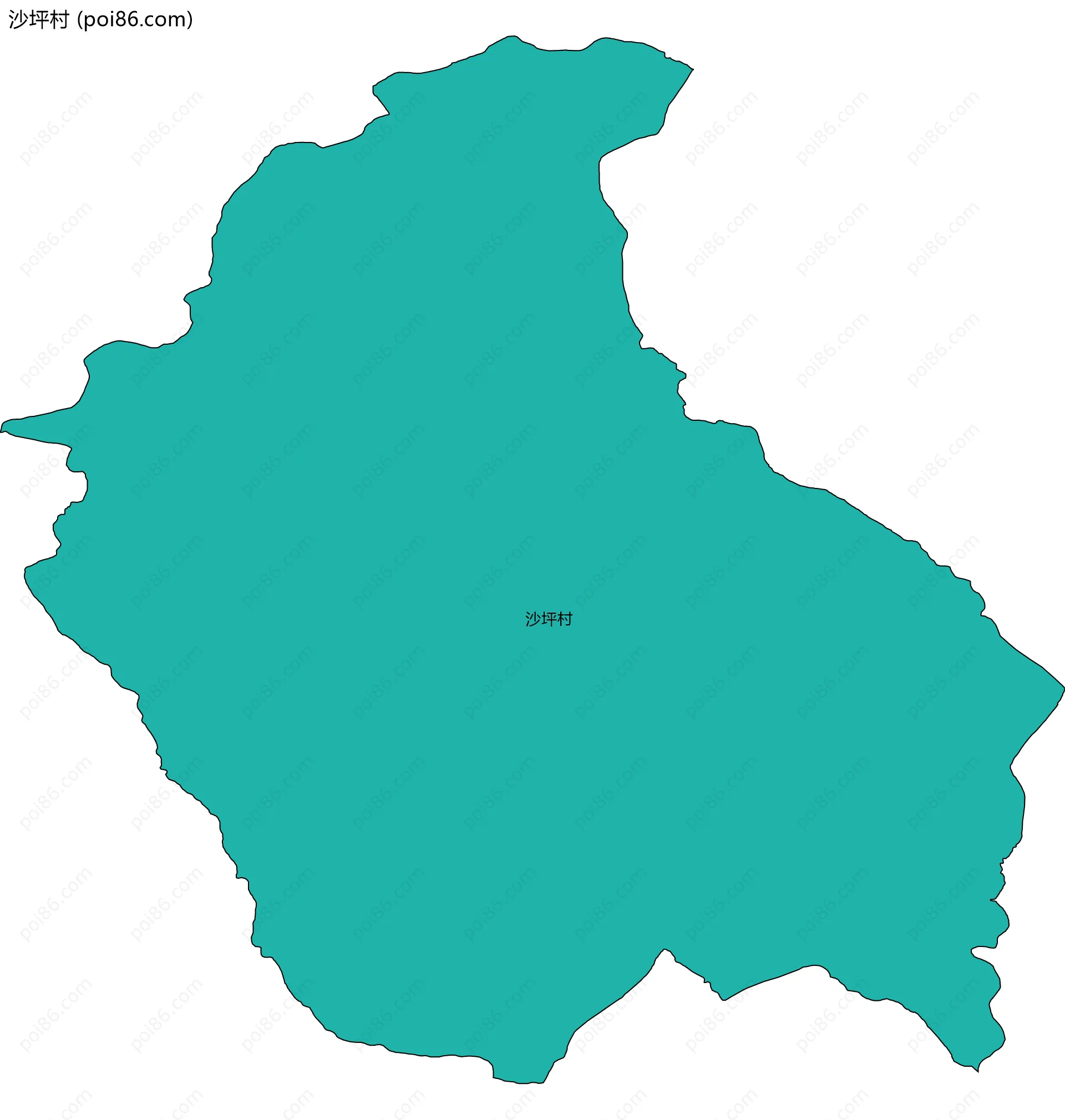 沙坪村边界地图