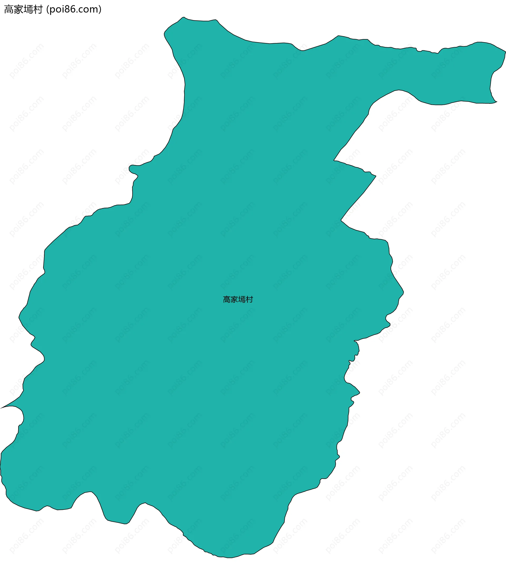 高家墕村边界地图