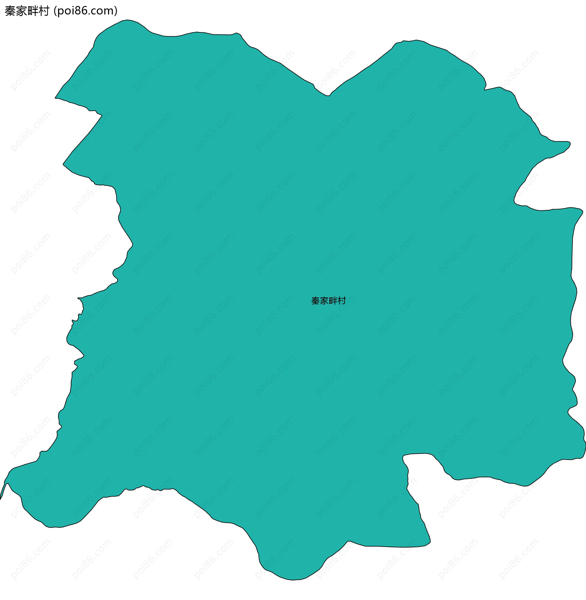 秦家畔村边界地图